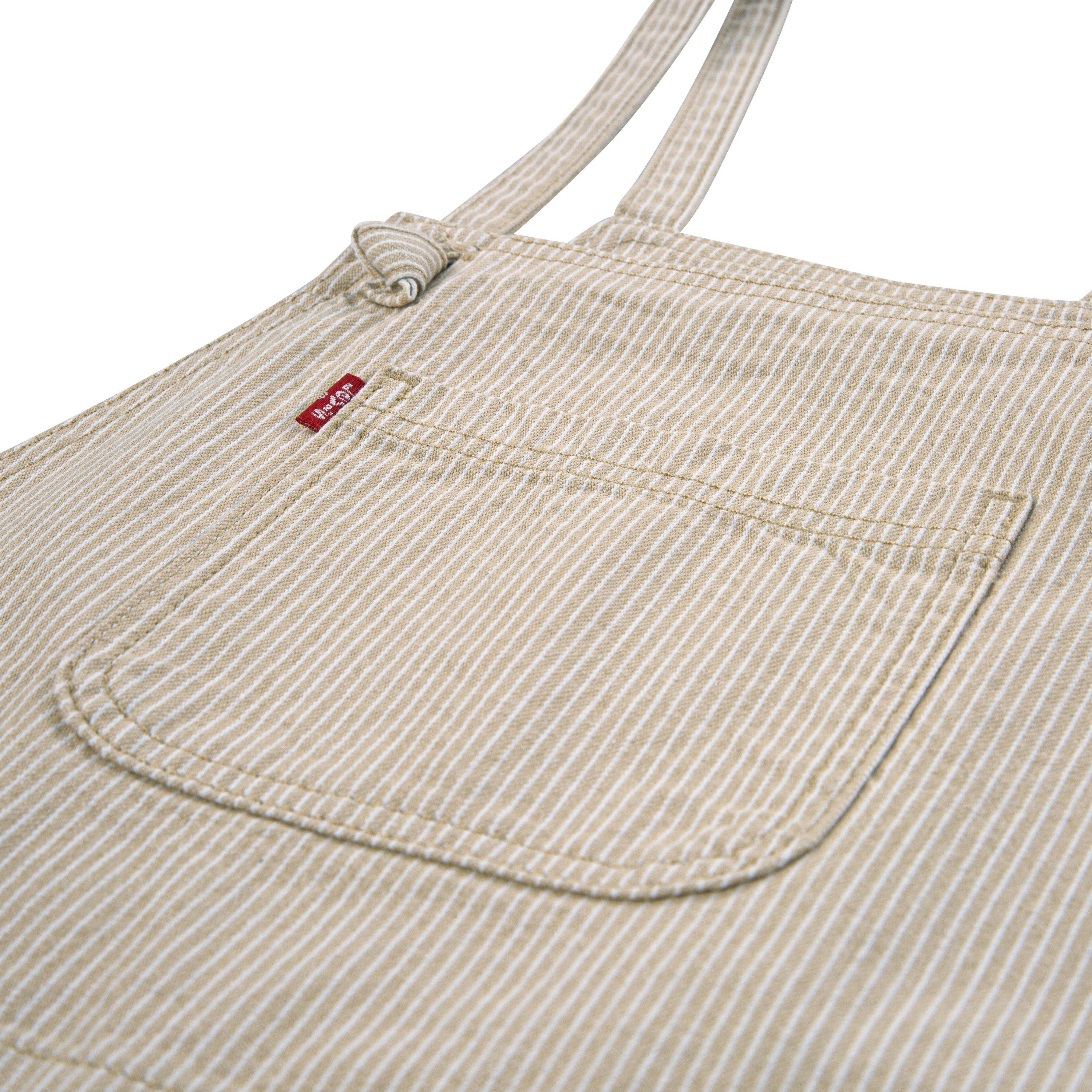 Levi's Knot Strap Big Girls' Cream Wash Denim Shortalls - CREAM Thumbnail View 4