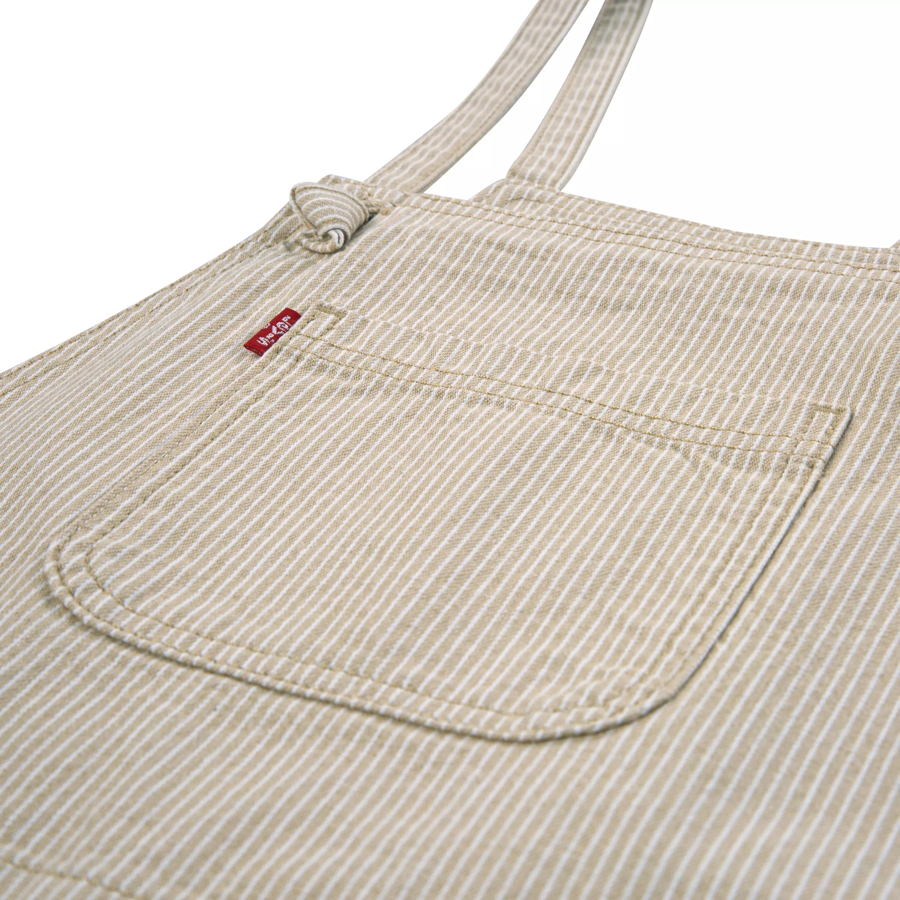 Levi's Knot Strap Big Girls' Cream Wash Denim Shortalls - CREAM