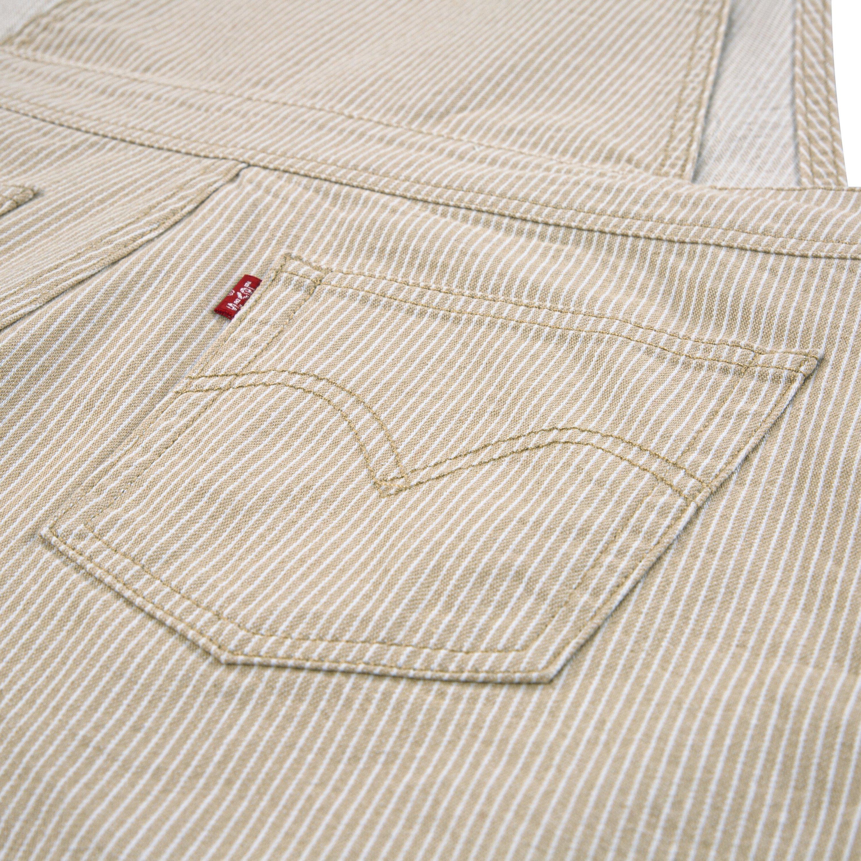 Levi's Knot Strap Big Girls' Cream Wash Denim Shortalls