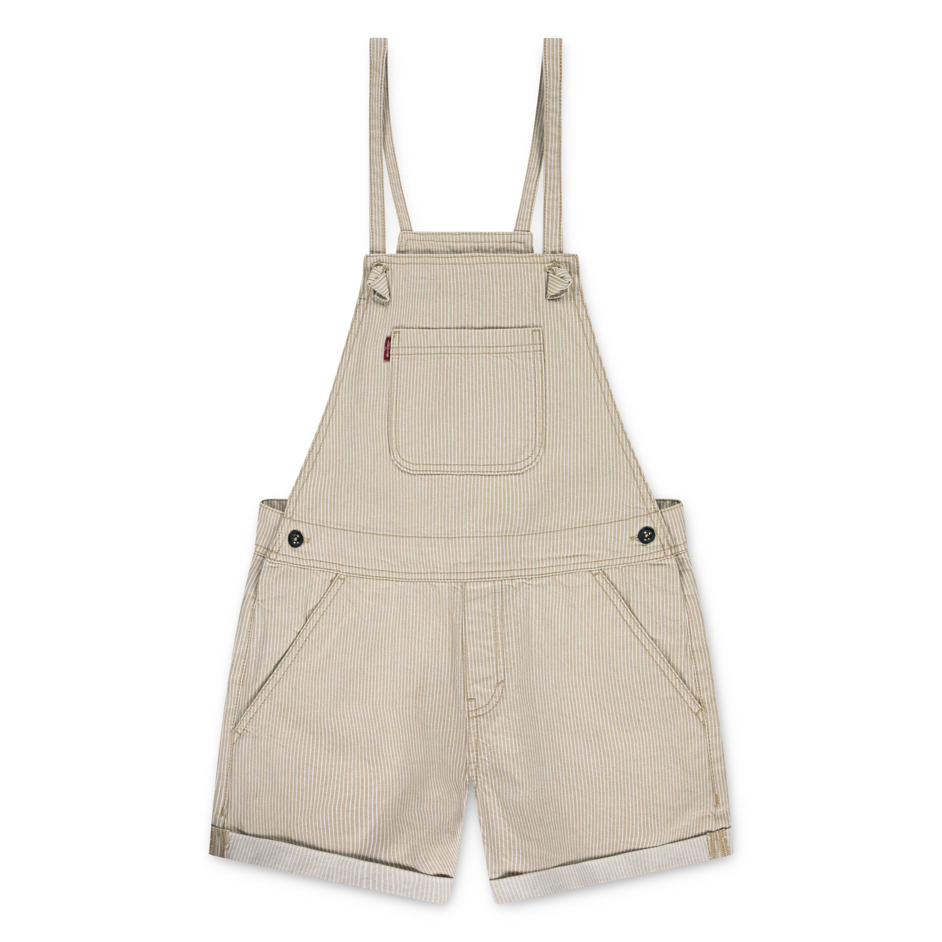 Levi's Big Girls' Knot Strap Cream Wash Denim Shortalls - CREAM Thumbnail View 6