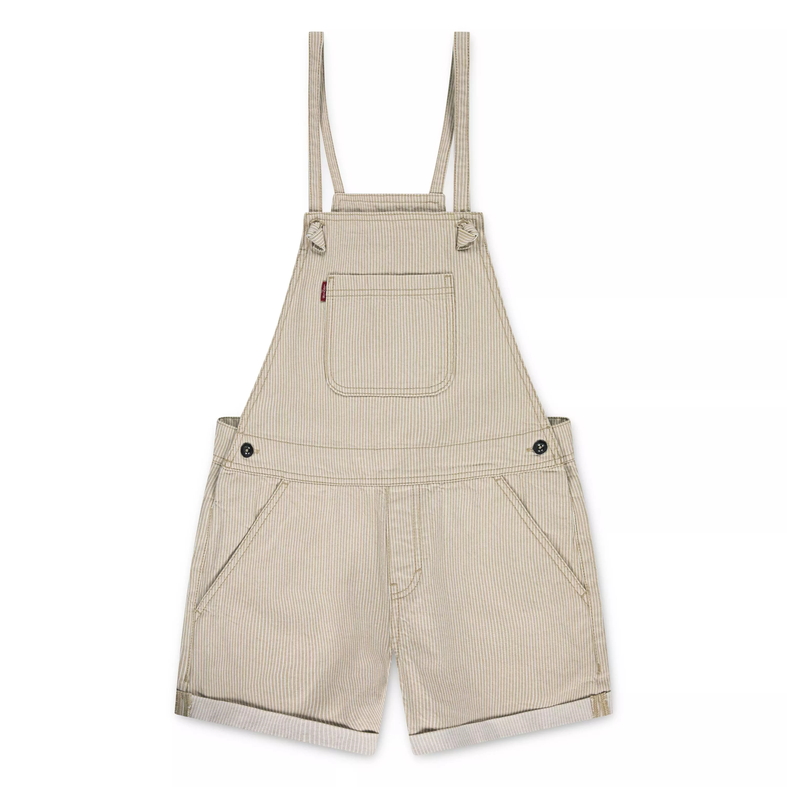 Levi's Knot Strap Big Girls' Cream Wash Denim Shortalls - CREAM