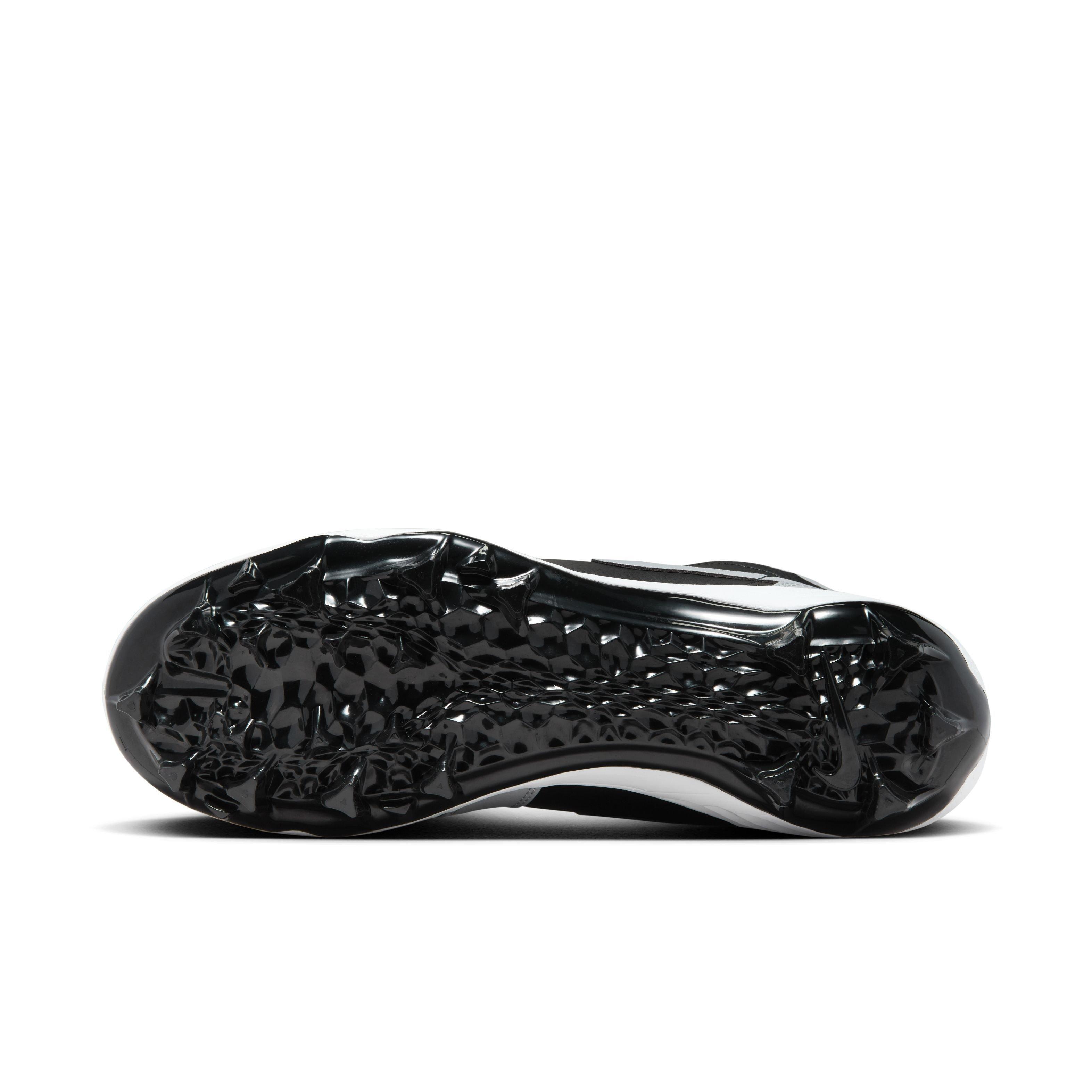 Jordan 1 Mid TD "Black/Light Smoke Grey/Black/Light Smoke Grey" Men's Football Cleat - BLACK/LT GREY/BLACK/LT GREY Thumbnail View 6