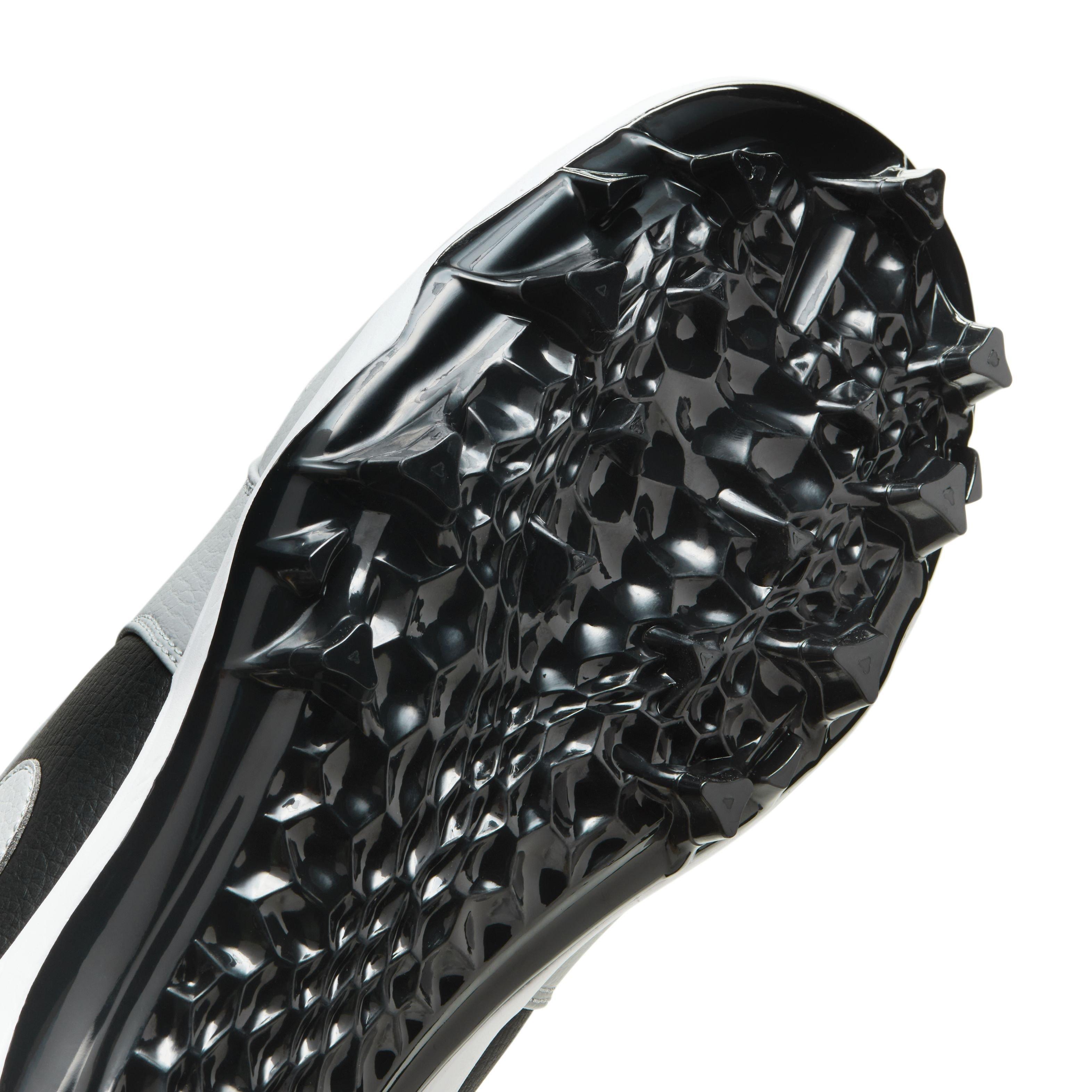 Jordan 1 Mid TD "Black/Light Smoke Grey/Black/Light Smoke Grey" Men's Football Cleat - BLACK/LT GREY/BLACK/LT GREY Thumbnail View 7