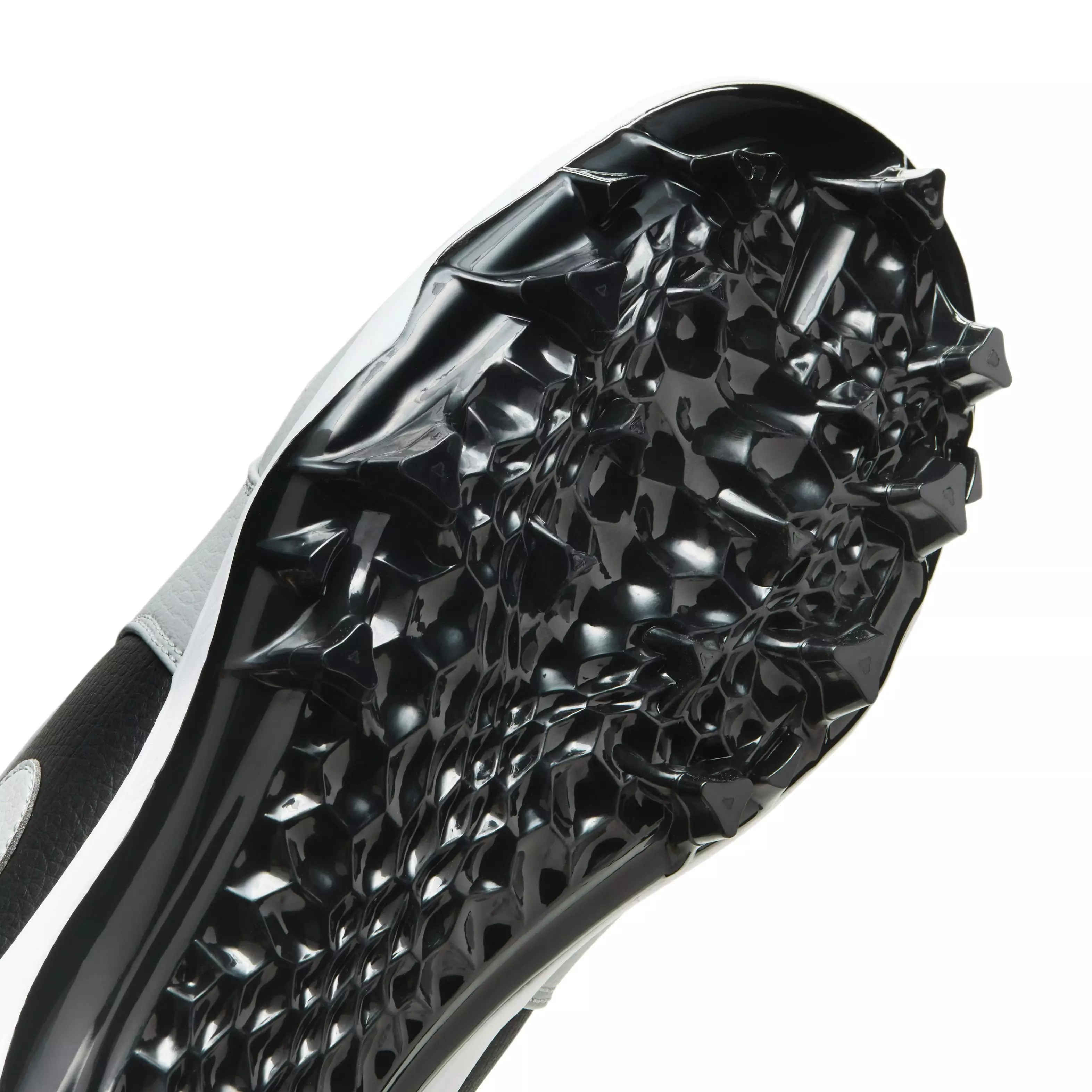 Jordan 1 Mid TD "Black/Light Smoke Grey/Black/Light Smoke Grey" Men's Football Cleat - BLACK/LT GREY/BLACK/LT GREY