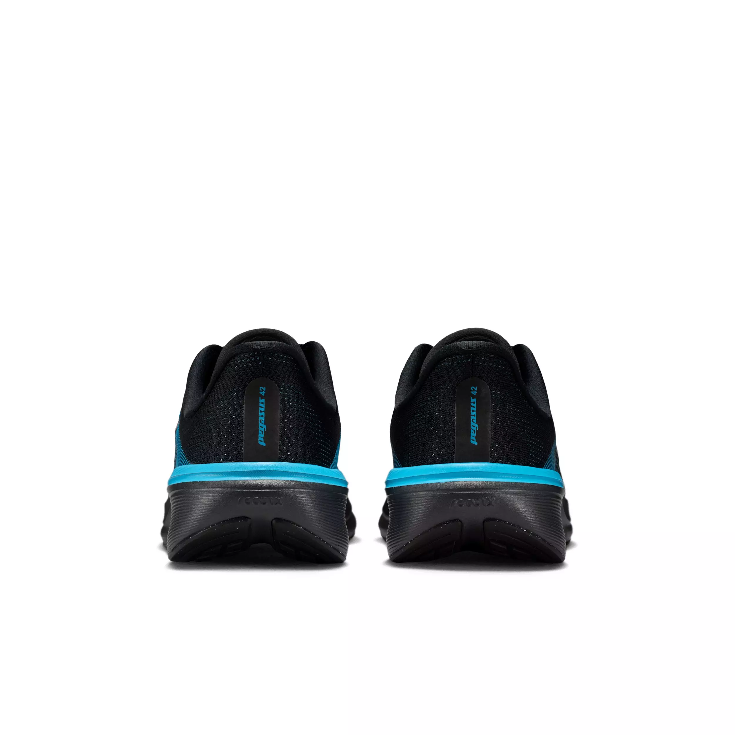 Nike Pegasus 42 "Black/Light Blue/Anthracite/Metallic Silver" Grade School Boys' Running Shoe - BLACK/LT BLUE/ANTHRACITE/SILVER
