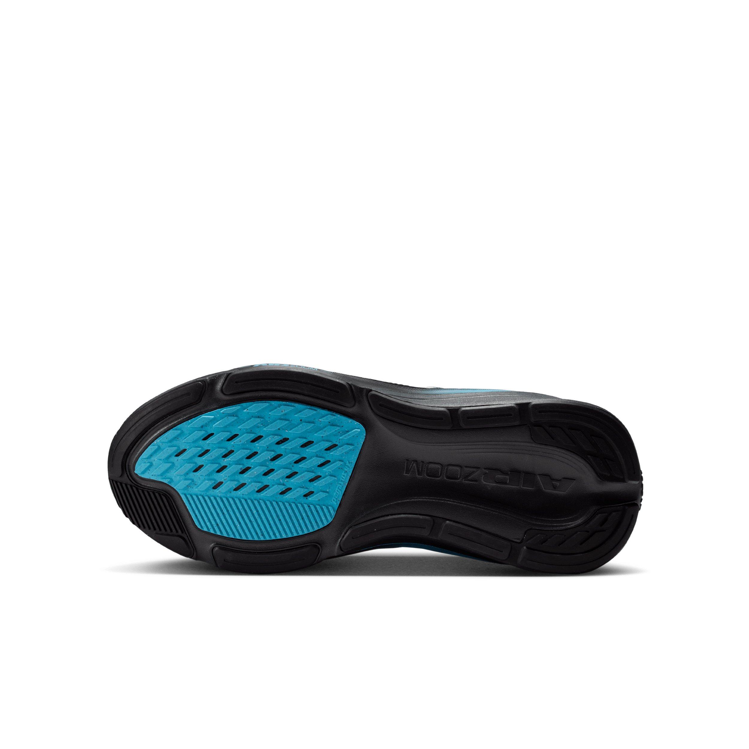 Nike Pegasus 42 "Black/Light Blue/Anthracite/Metallic Silver" Grade School Boys' Running Shoe - BLACK/LT BLUE/ANTHRACITE/SILVER Thumbnail View 6
