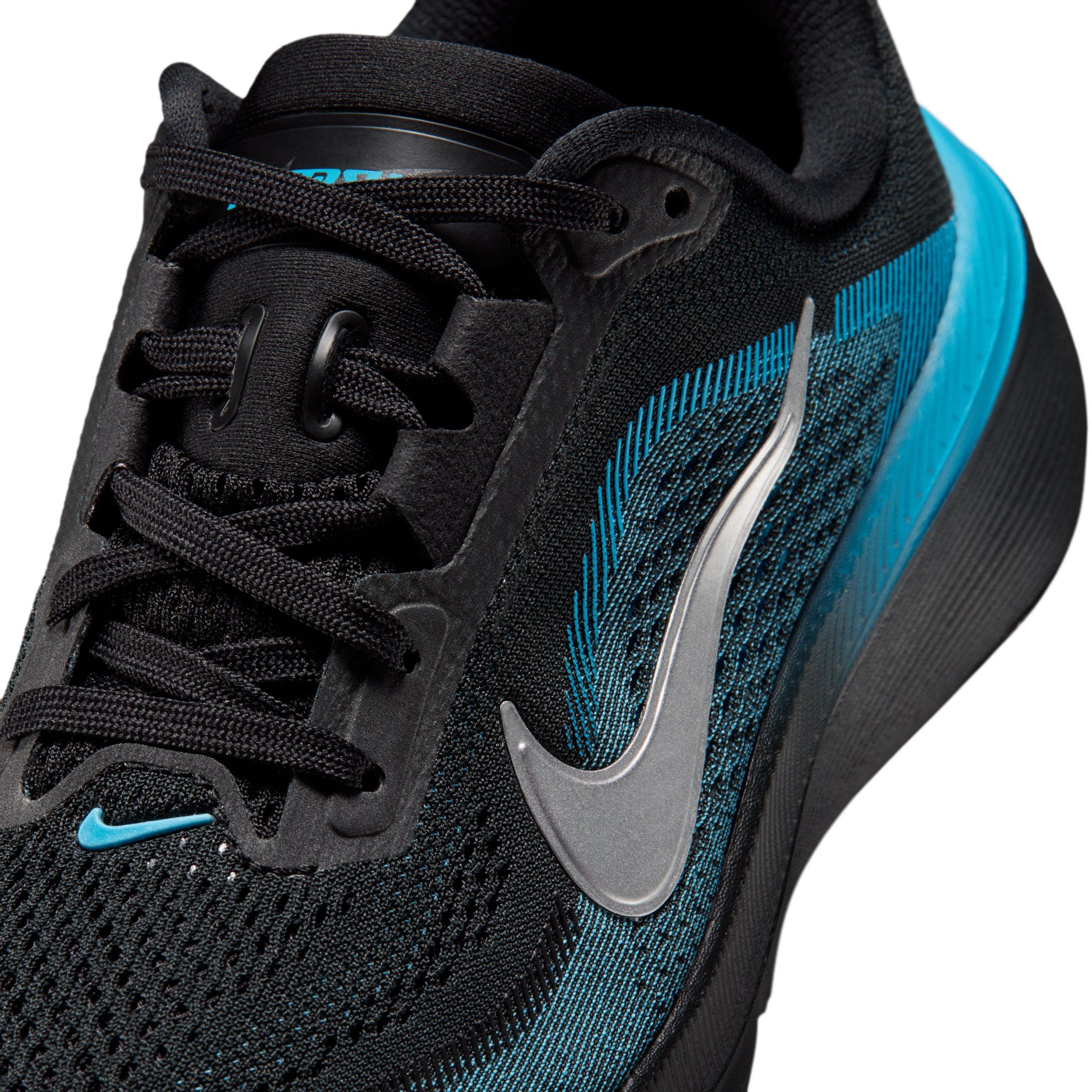 Nike Pegasus 42 "Black/Light Blue/Anthracite/Metallic Silver" Grade School Boys' Running Shoe - BLACK/LT BLUE/ANTHRACITE/SILVER Thumbnail View 7