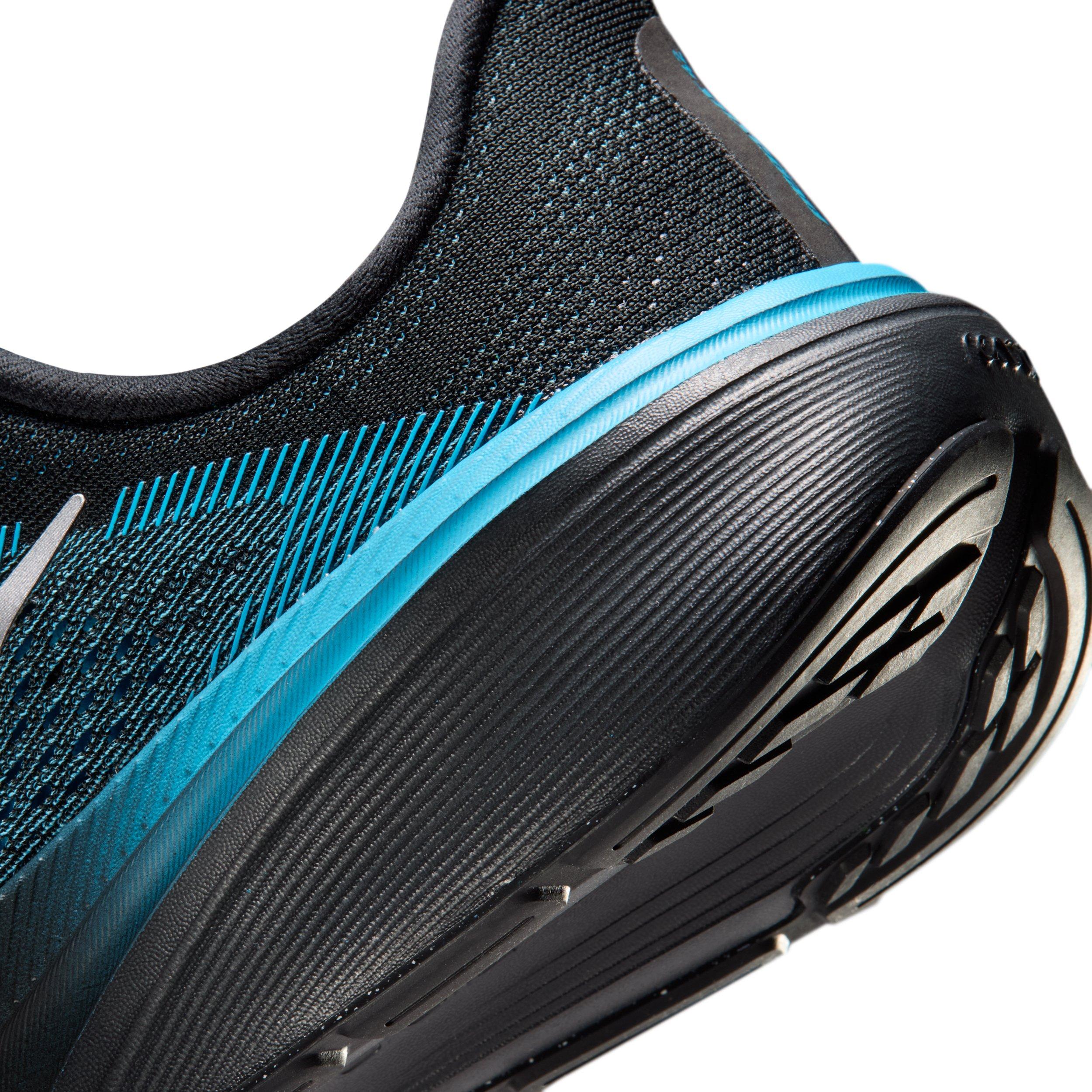 Nike Pegasus 42 "Black/Light Blue/Anthracite/Metallic Silver" Grade School Boys' Running Shoe - BLACK/LT BLUE/ANTHRACITE/SILVER Thumbnail View 8