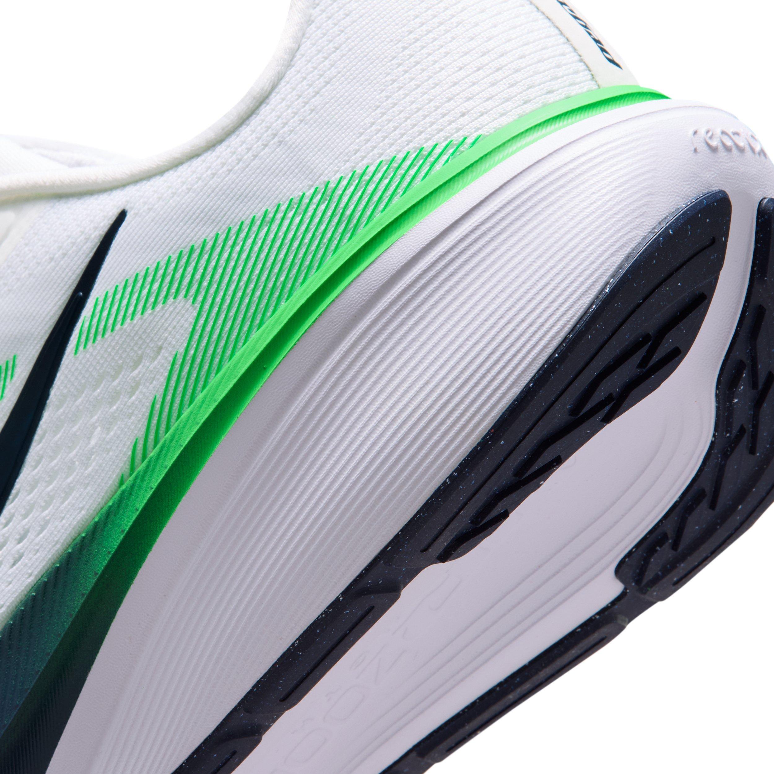 Nike Pegasus 42 "White/Green Spark/Midnight Navy" Grade School Boys' Running Shoe - WHITE/GREEN/NAVY Thumbnail View 8