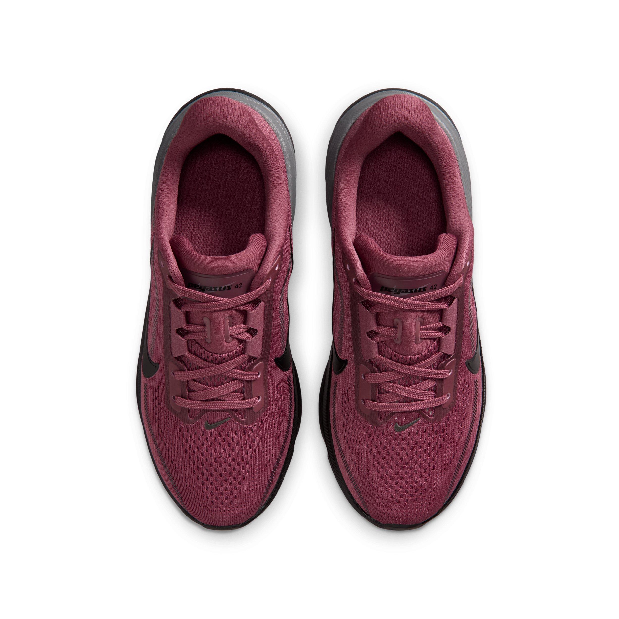 Nike Pegasus 42 "Pink Smoke/Gunsmoke/Black" Grade School Girls' Running Shoe - PINK/GUNSMOKE/BLACK Thumbnail View 4