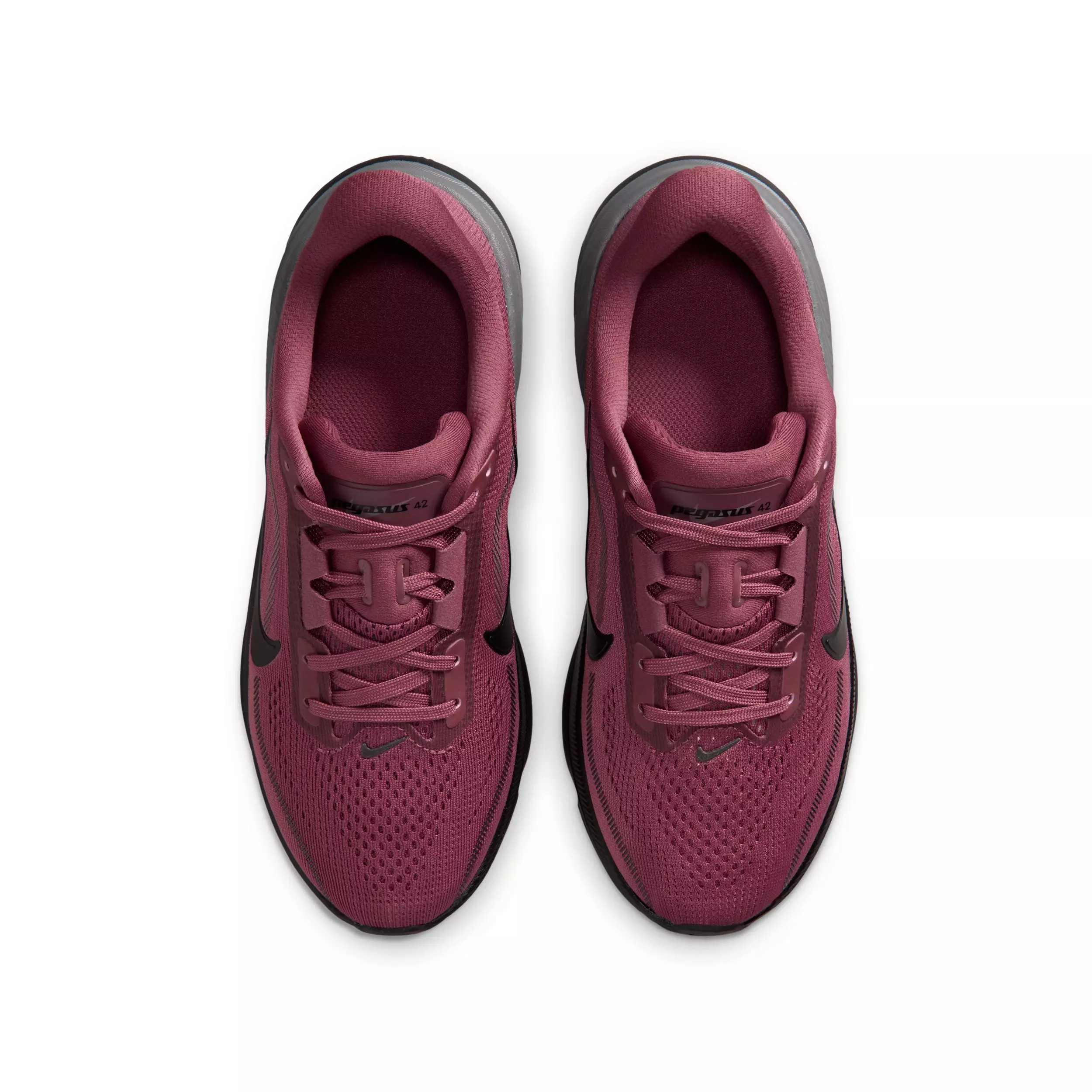 Nike Pegasus 42 "Pink Smoke/Gunsmoke/Black" Grade School Girls' Running Shoe - PINK/GUNSMOKE/BLACK