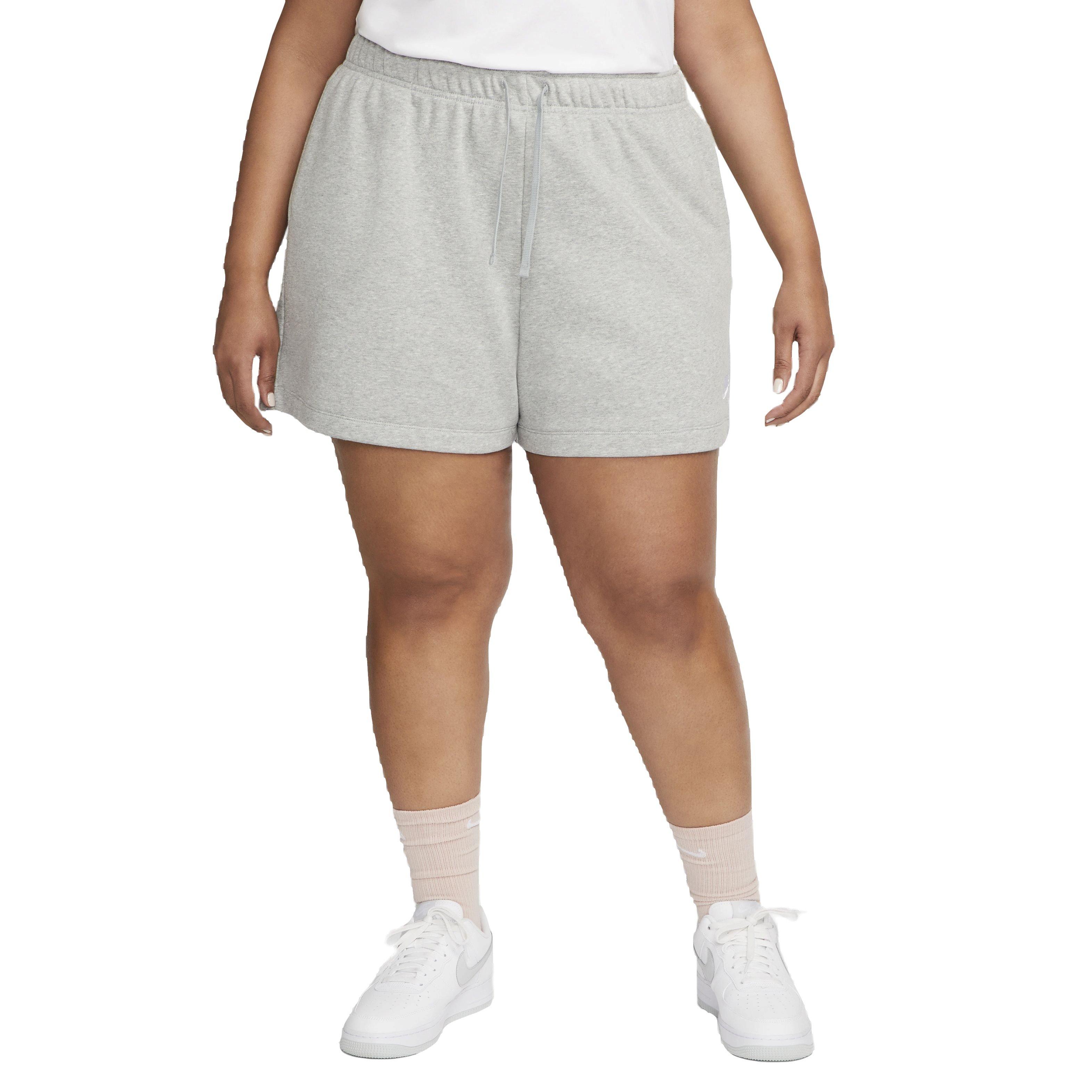 Nike Women's Sportswear Club Fleece Mid-Rise Shorts - GREY Thumbnail View 1