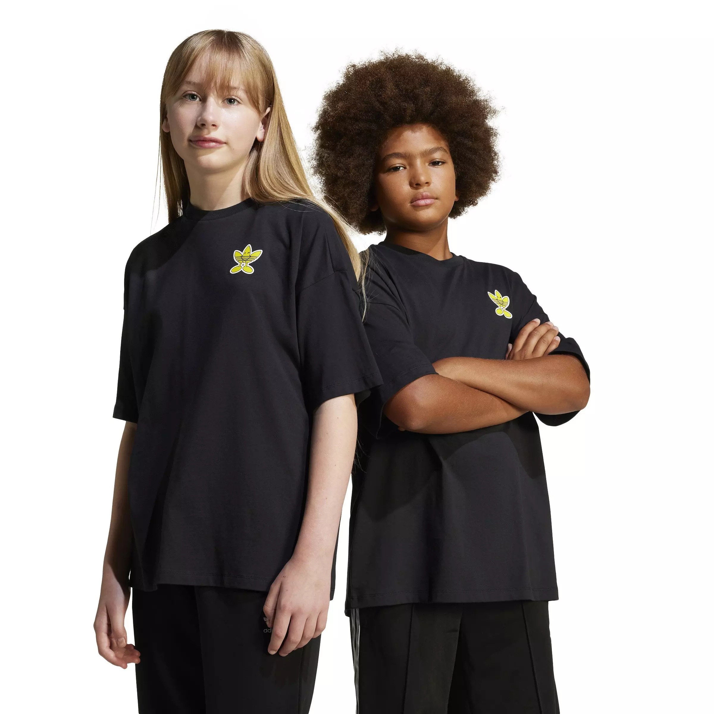 adidas Originals Big Kids' x Smiley World T-Shirt - Black - BLACK