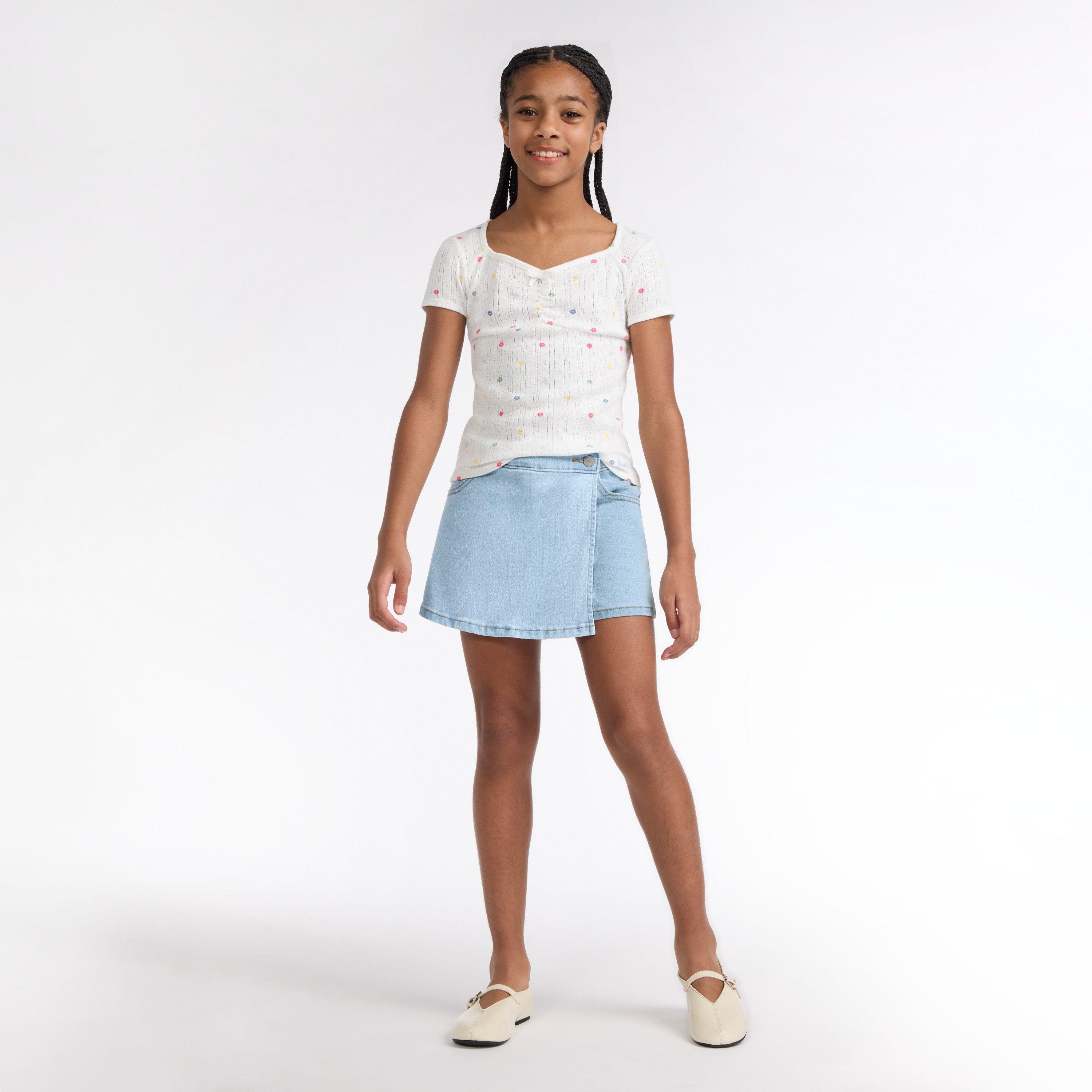 Levi's Little Girls' Denim Skort -Lt Blue - LT BLUE