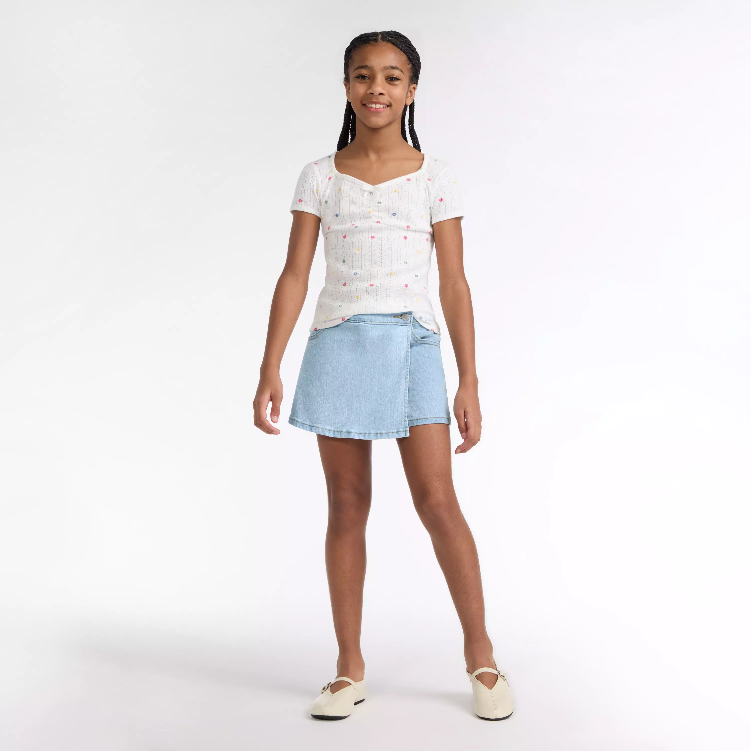 Levi's Little Girls' Denim Skort -Lt Blue - LT BLUE