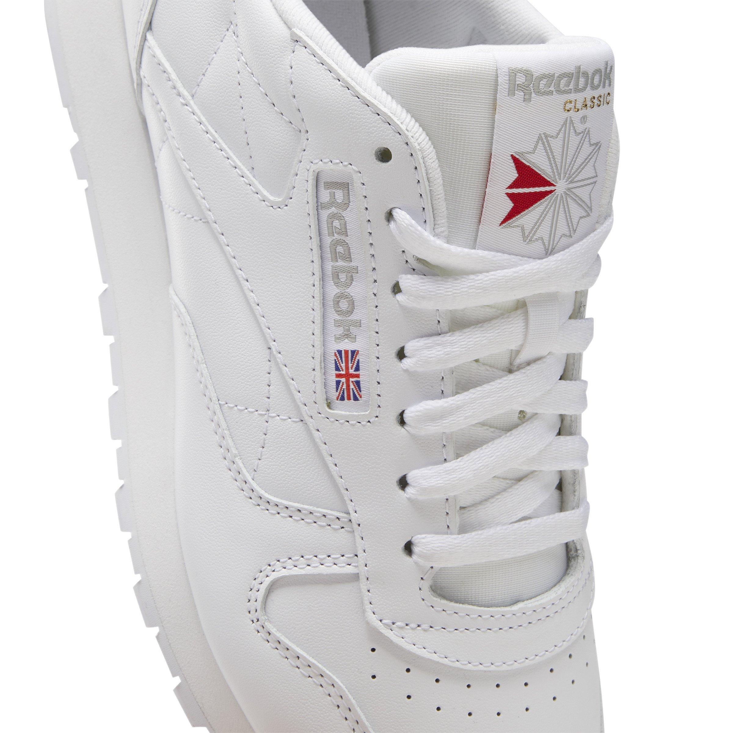 Reebok Classic Leather "Ftwr White/Ftwr White/Pure Grey 3" Unisex Shoe - WHITE/GREY Thumbnail View 7
