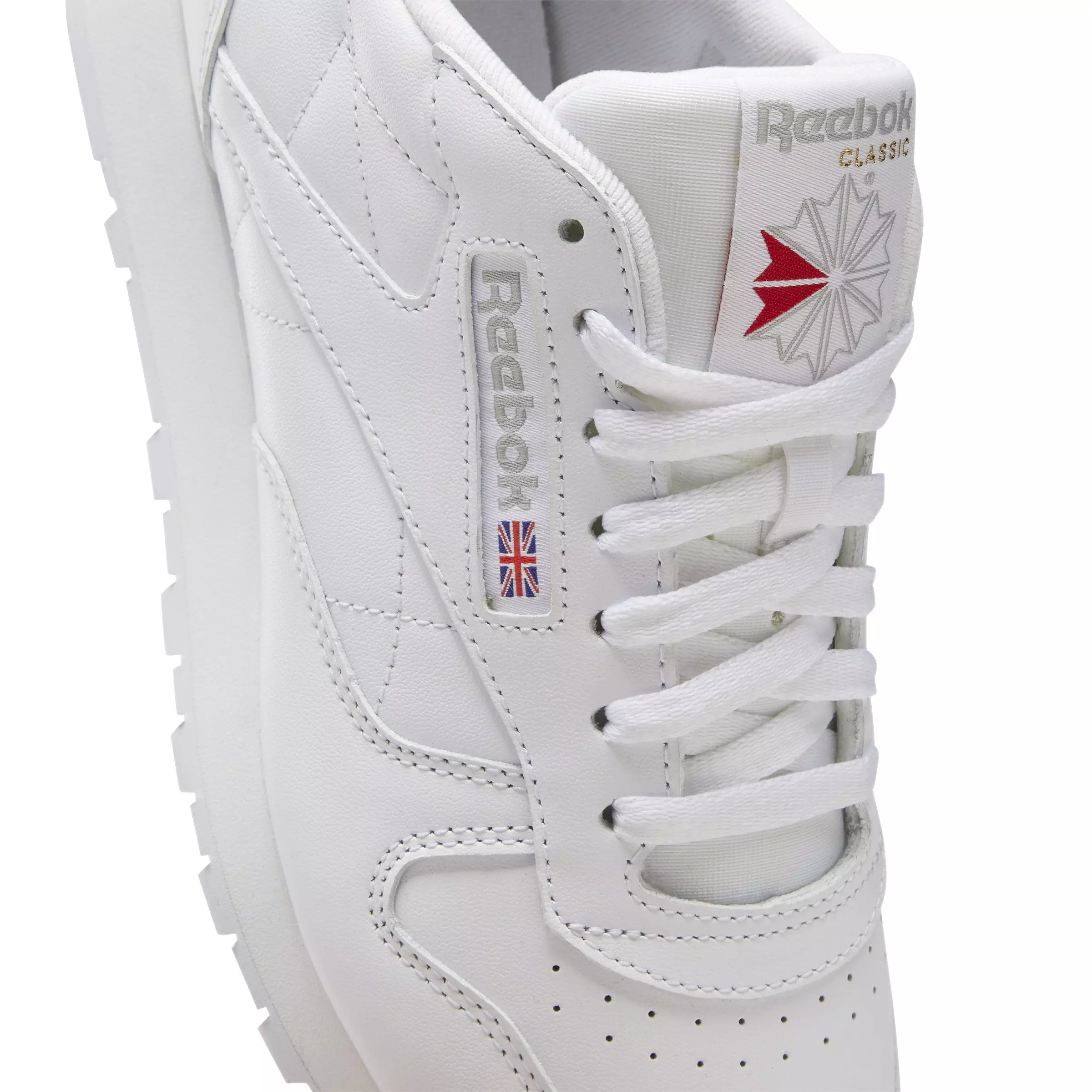 Reebok Classic Leather "Ftwr White/Ftwr White/Pure Grey 3" Unisex Shoe - WHITE/GREY