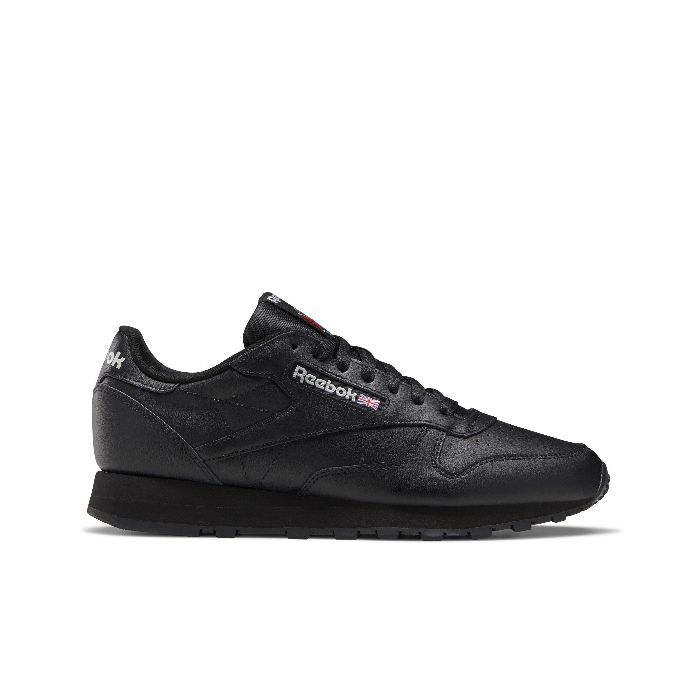 Reebok Classic Leather "Core Black/Core Black/Pure Grey 5" Unisex Shoe - BLACK/GREY Thumbnail View 1