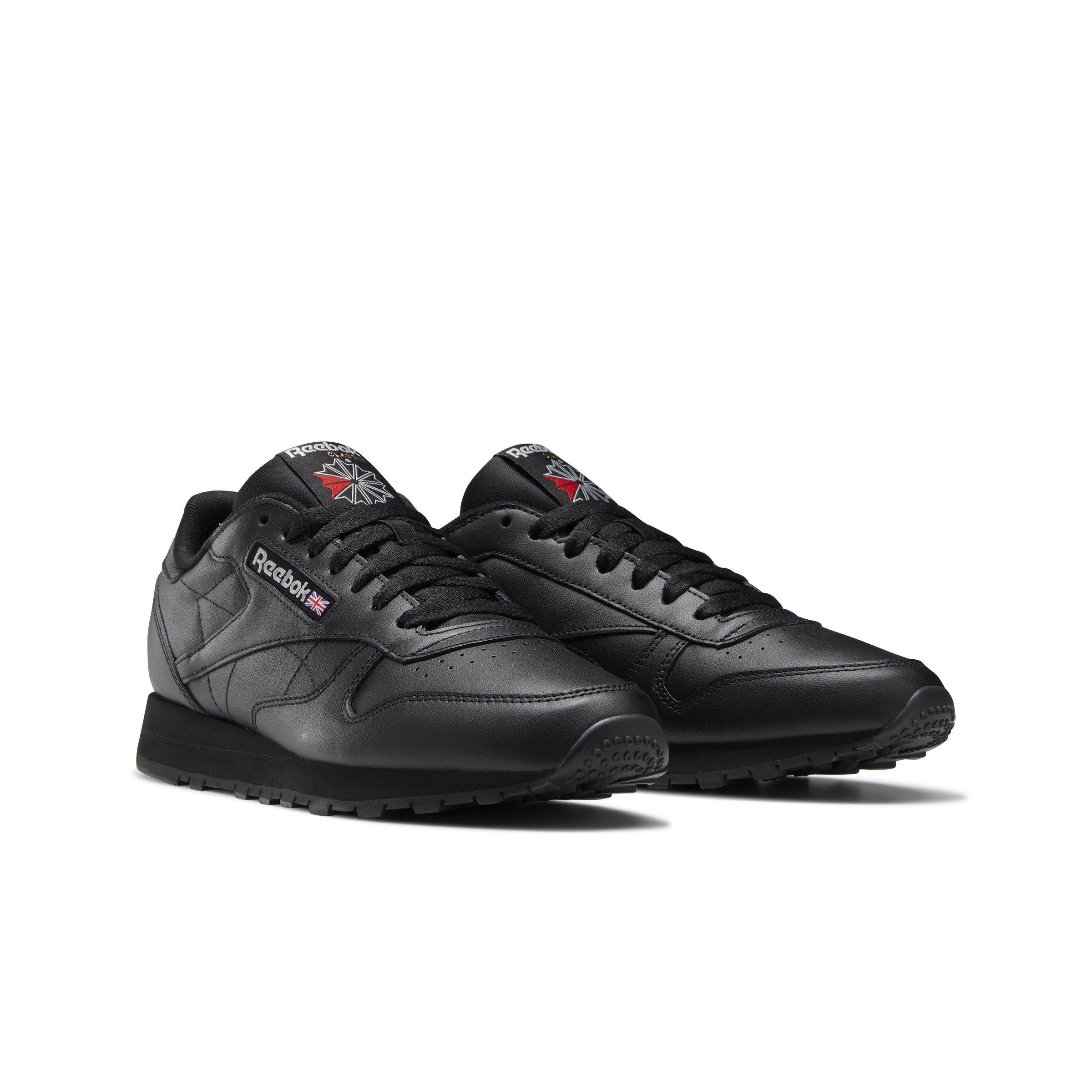 Reebok Classic Leather "Core Black/Core Black/Pure Grey 5" Unisex Shoe - BLACK/GREY Thumbnail View 3