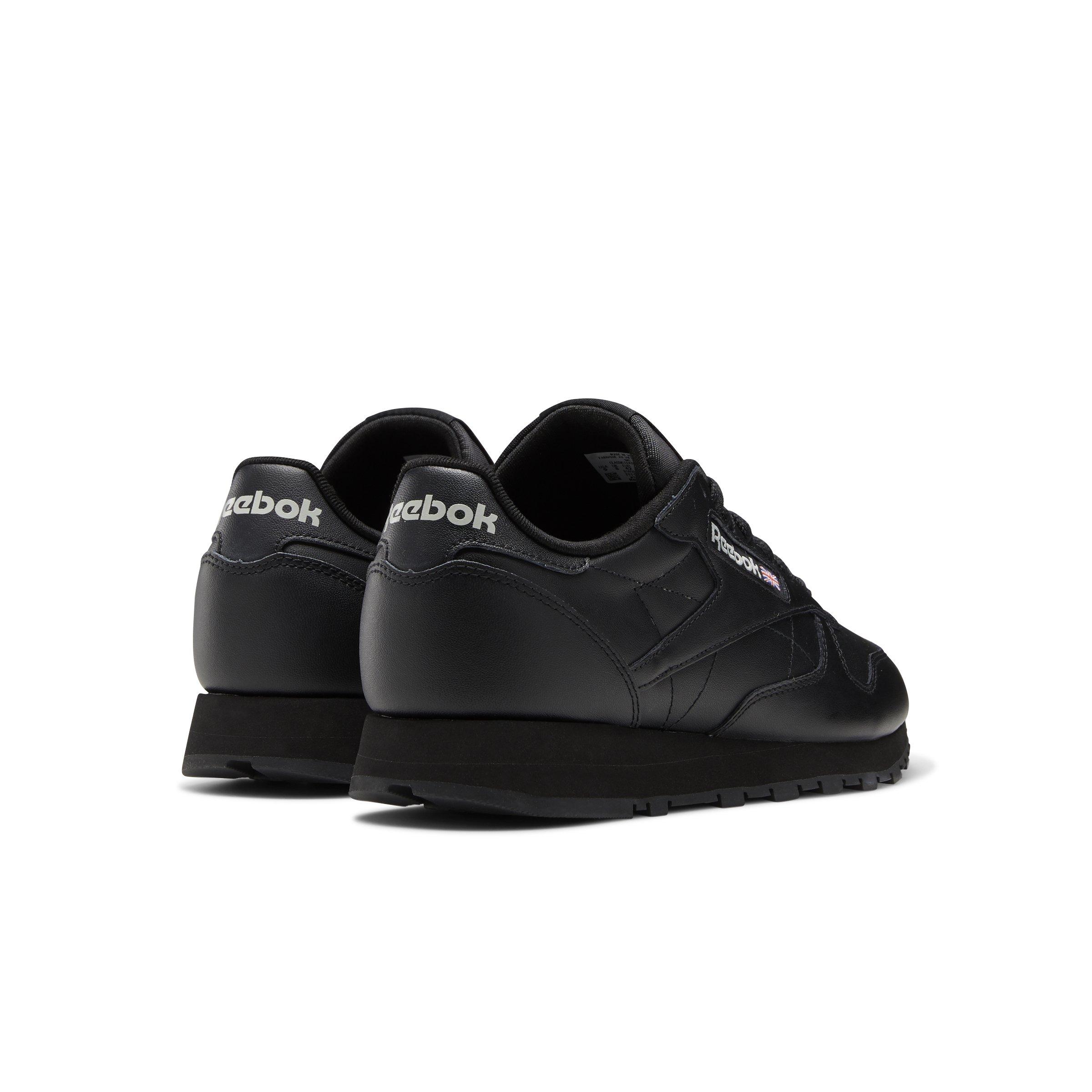 Reebok Classic Leather "Core Black/Core Black/Pure Grey 5" Unisex Shoe - BLACK/GREY Thumbnail View 4