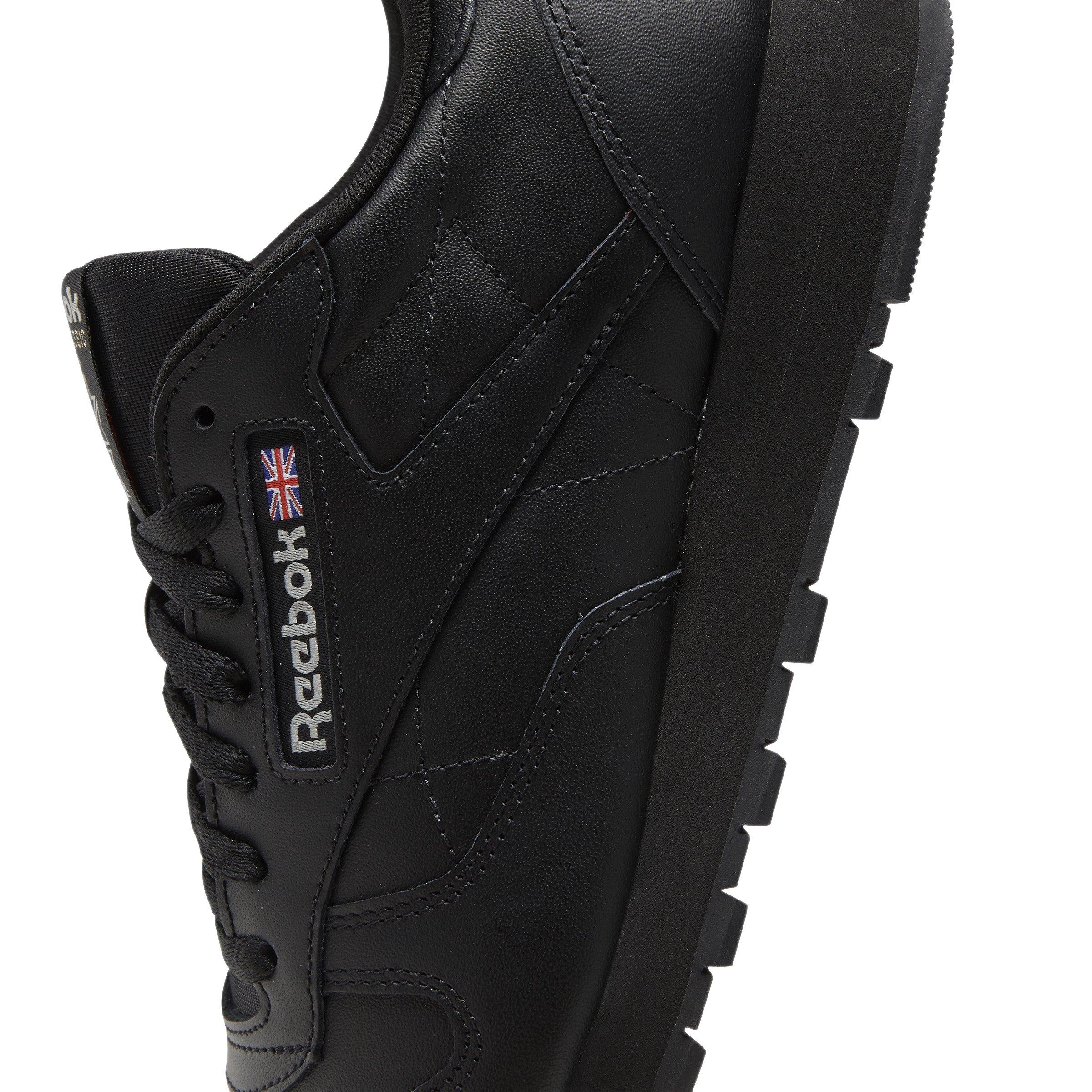 Reebok Classic Leather "Core Black/Core Black/Pure Grey 5" Unisex Shoe - BLACK/GREY Thumbnail View 8