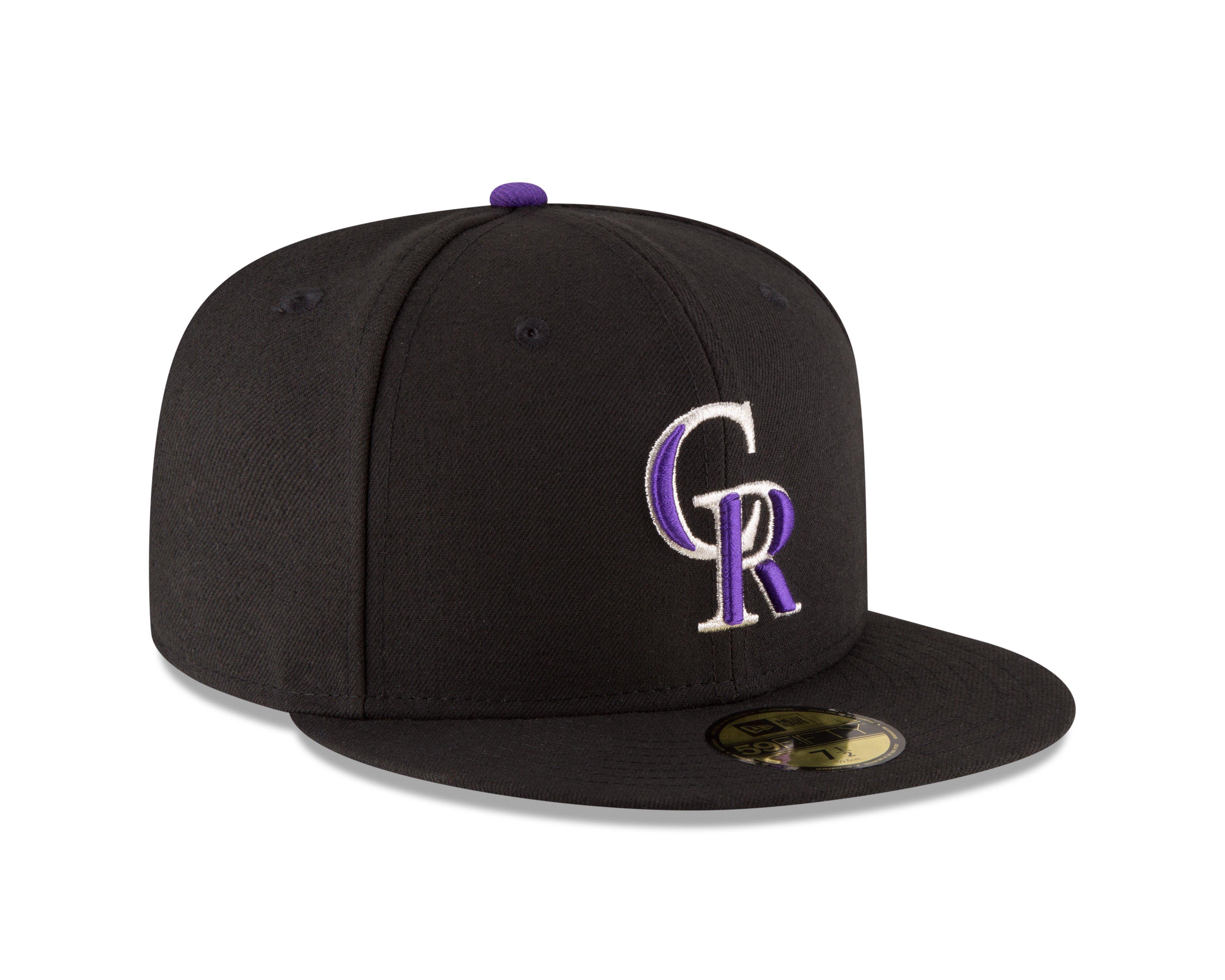 New Era Men's Colorado Rockies 59FIFTY Fitted Hat - BLACK Thumbnail View 3