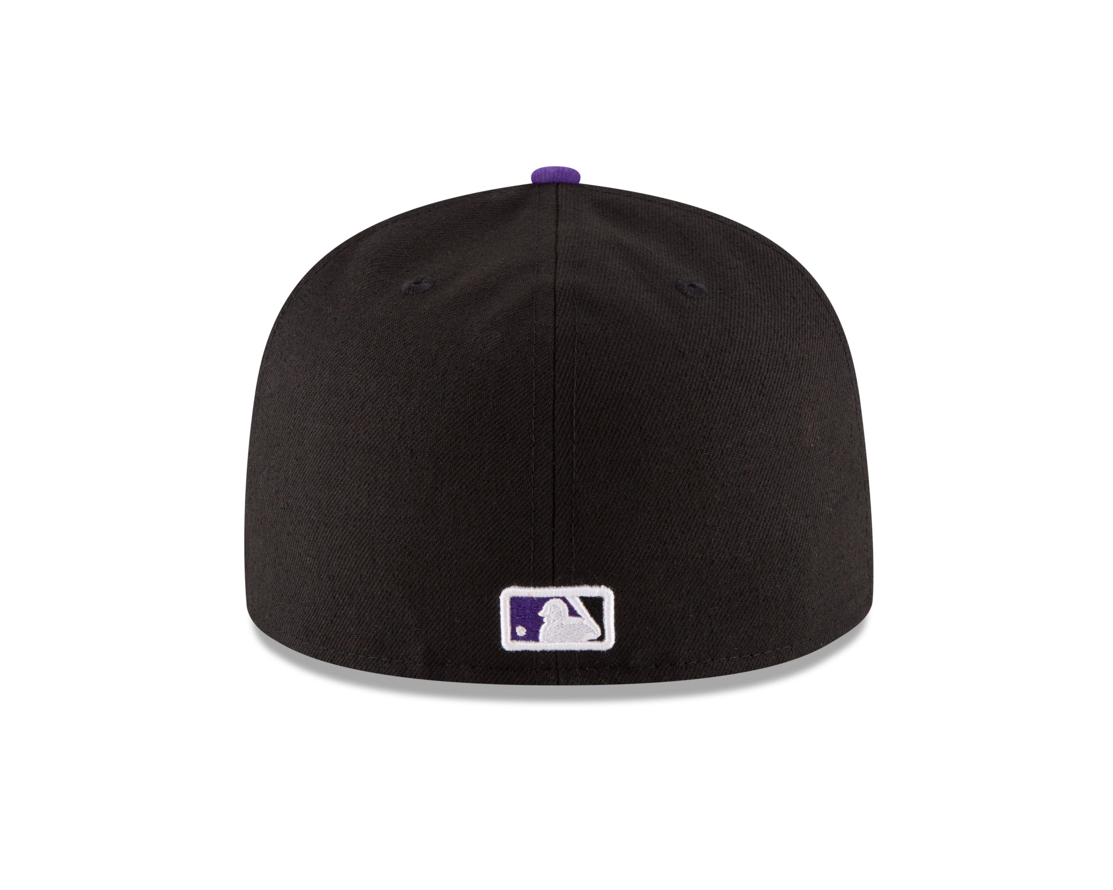 New Era Men's Colorado Rockies 59FIFTY Fitted Hat - BLACK Thumbnail View 2