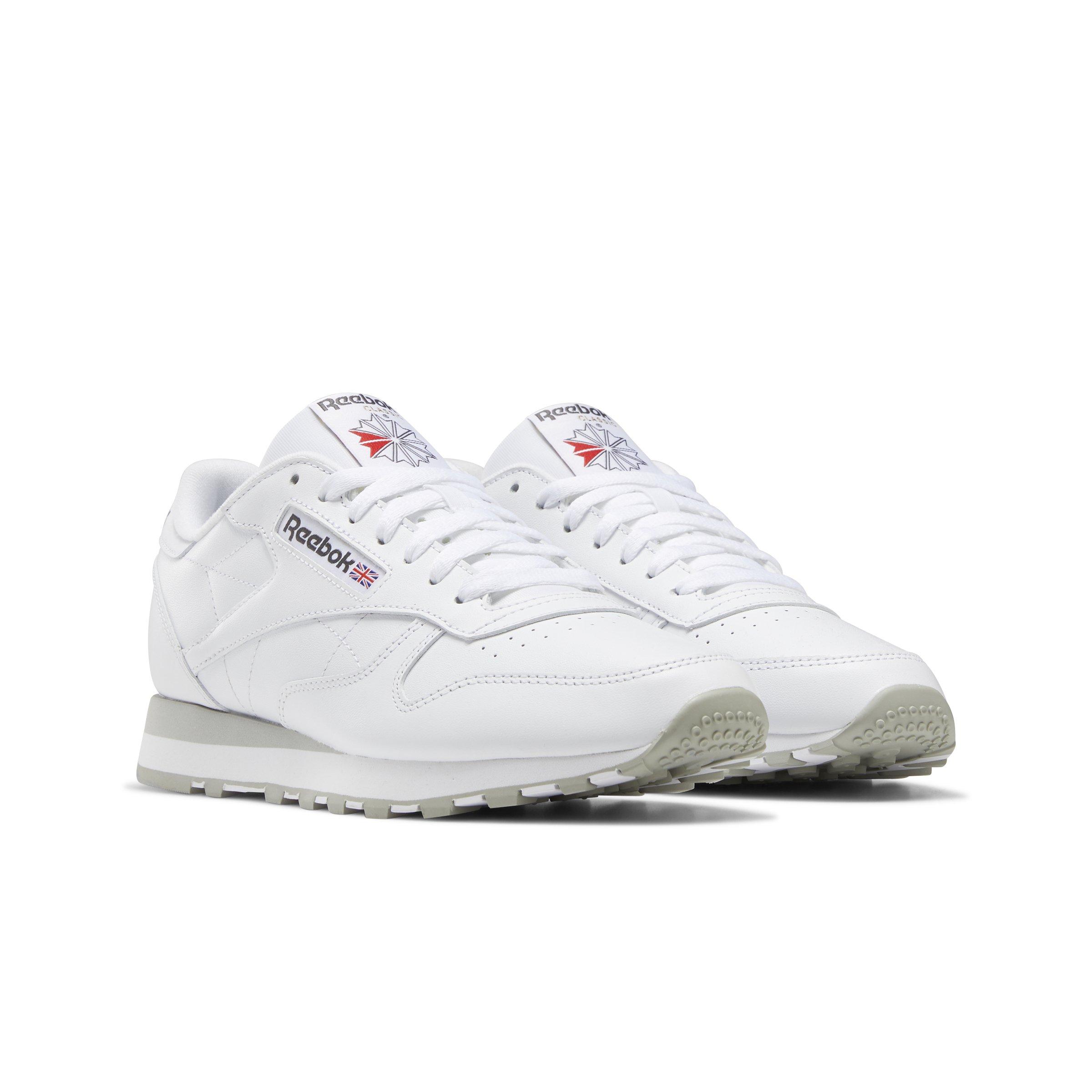 Reebok Classic Leather "Ftwr White/Pure Grey 3/Pure Grey" Unisex Shoe - WHITE/GREY Thumbnail View 3