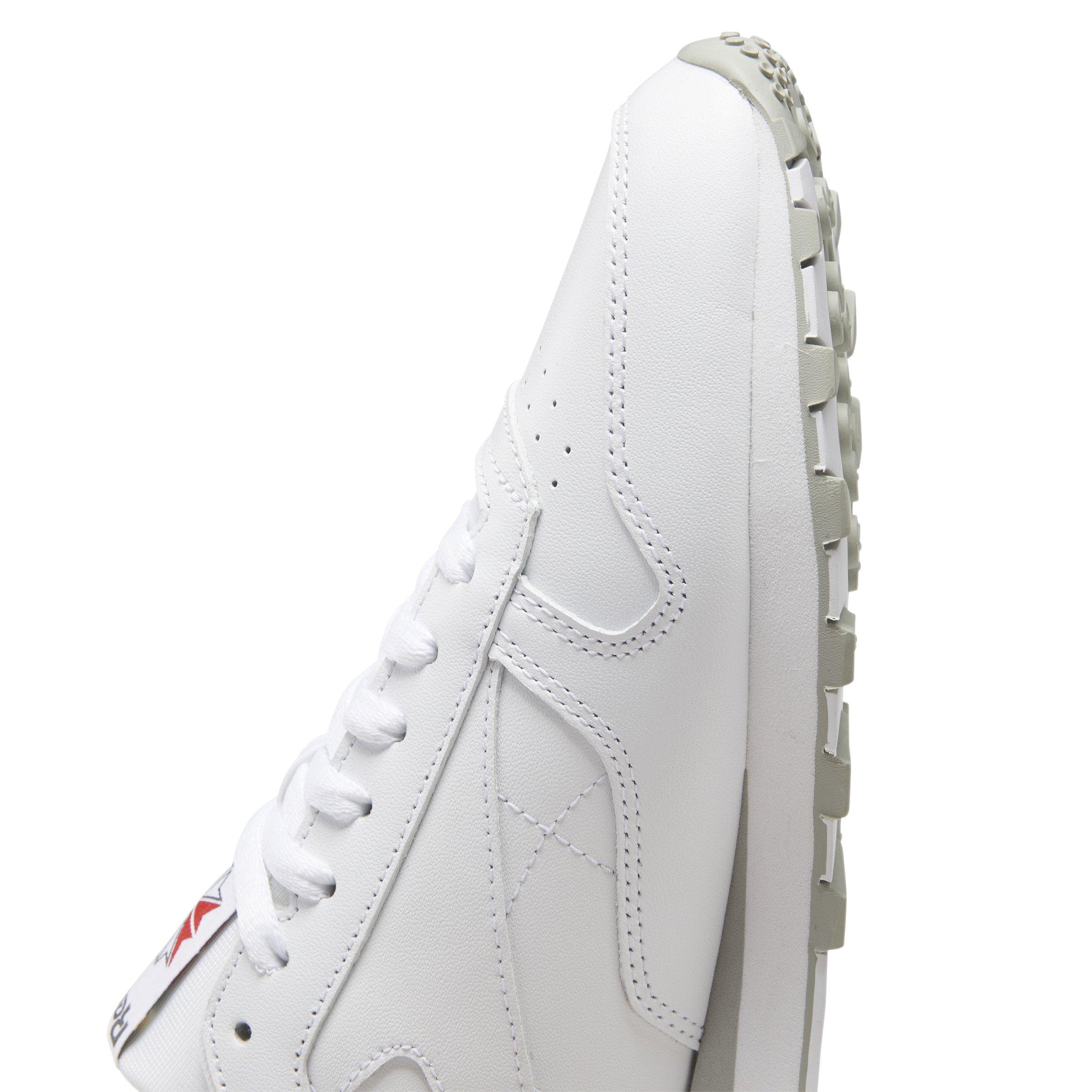 Reebok Classic Leather "Ftwr White/Pure Grey 3/Pure Grey" Unisex Shoe - WHITE/GREY Thumbnail View 7