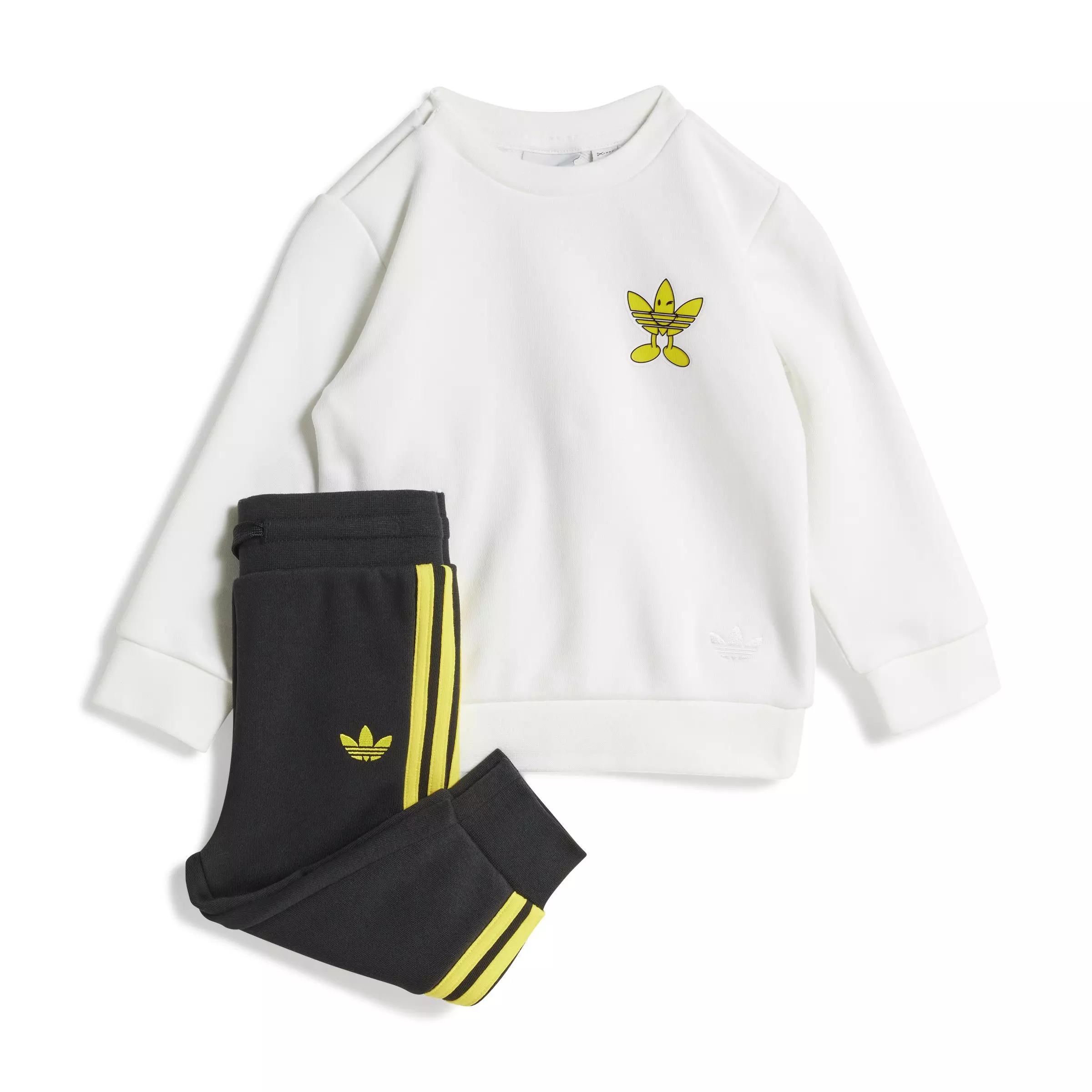 adidas Originals x Smiley Infant Boys' World Crew Set -White/Black - WHITE/BLACK