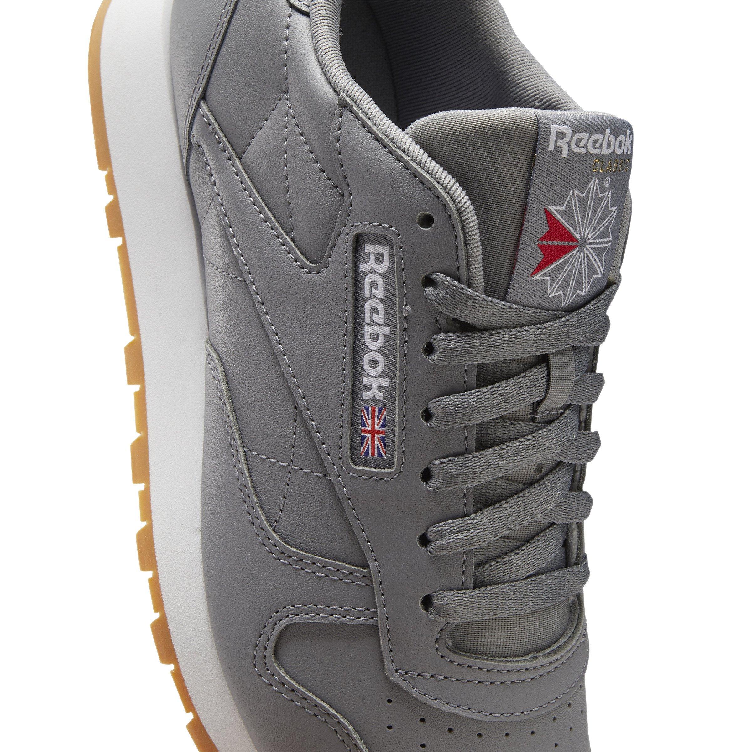 Reebok Classic Leather "Pure Grey 5/Ftwr White" Unisex Shoe - GREY/WHITE Thumbnail View 7