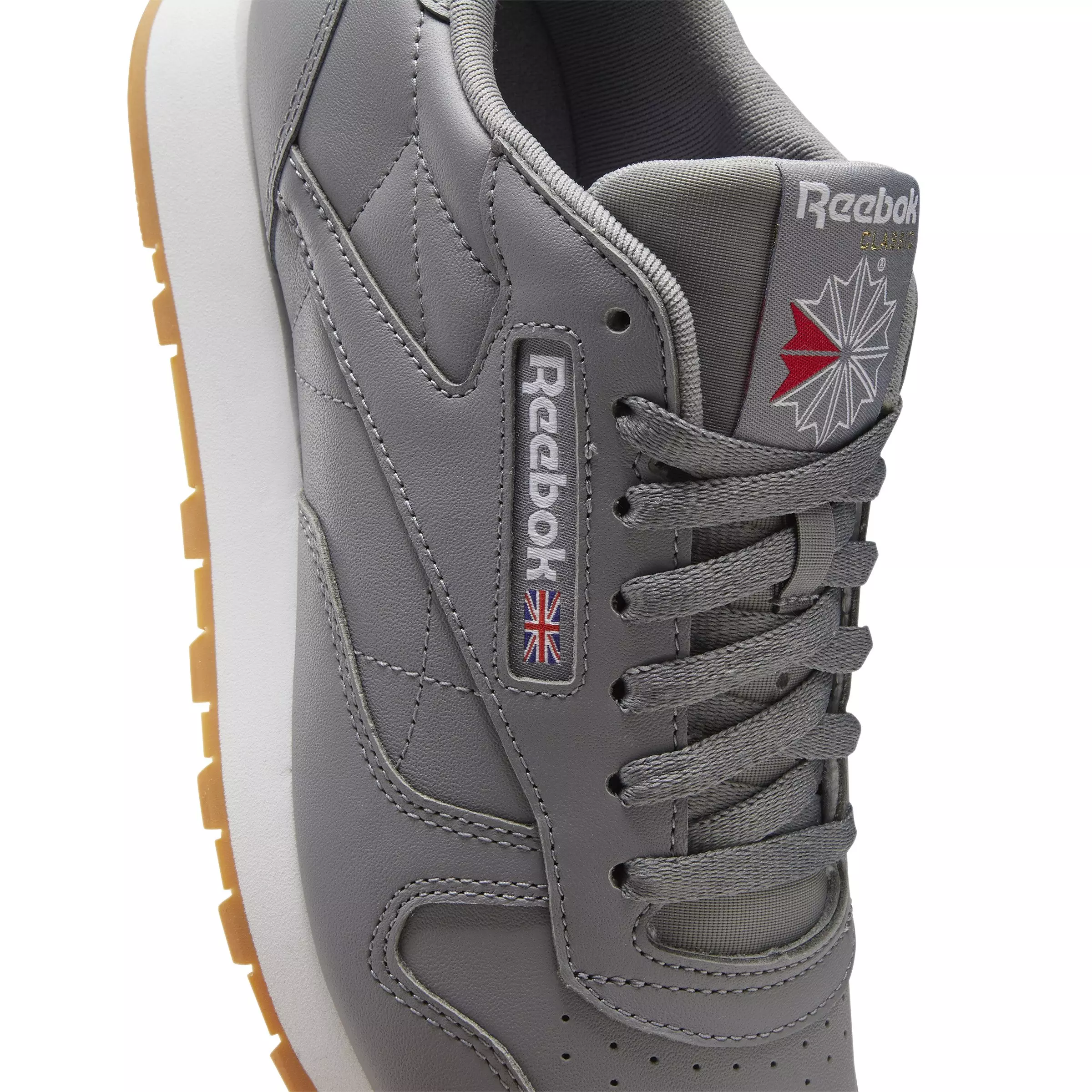 Reebok Classic Leather "Pure Grey 5/Ftwr White" Unisex Shoe - GREY/WHITE