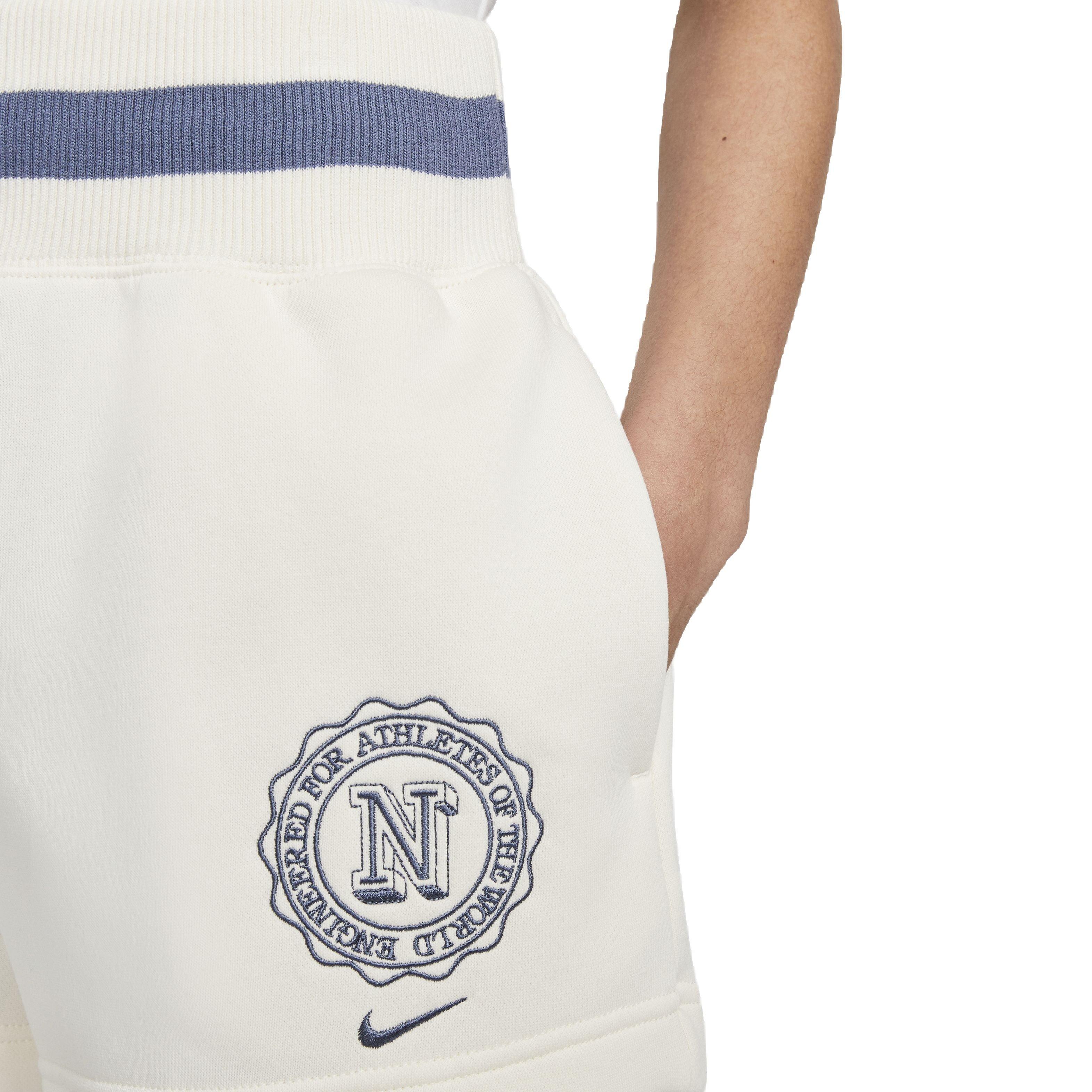 Nike Women's Sportswear High-Waisted Phoenix Fleece Campus Shorts - RED Thumbnail View 5