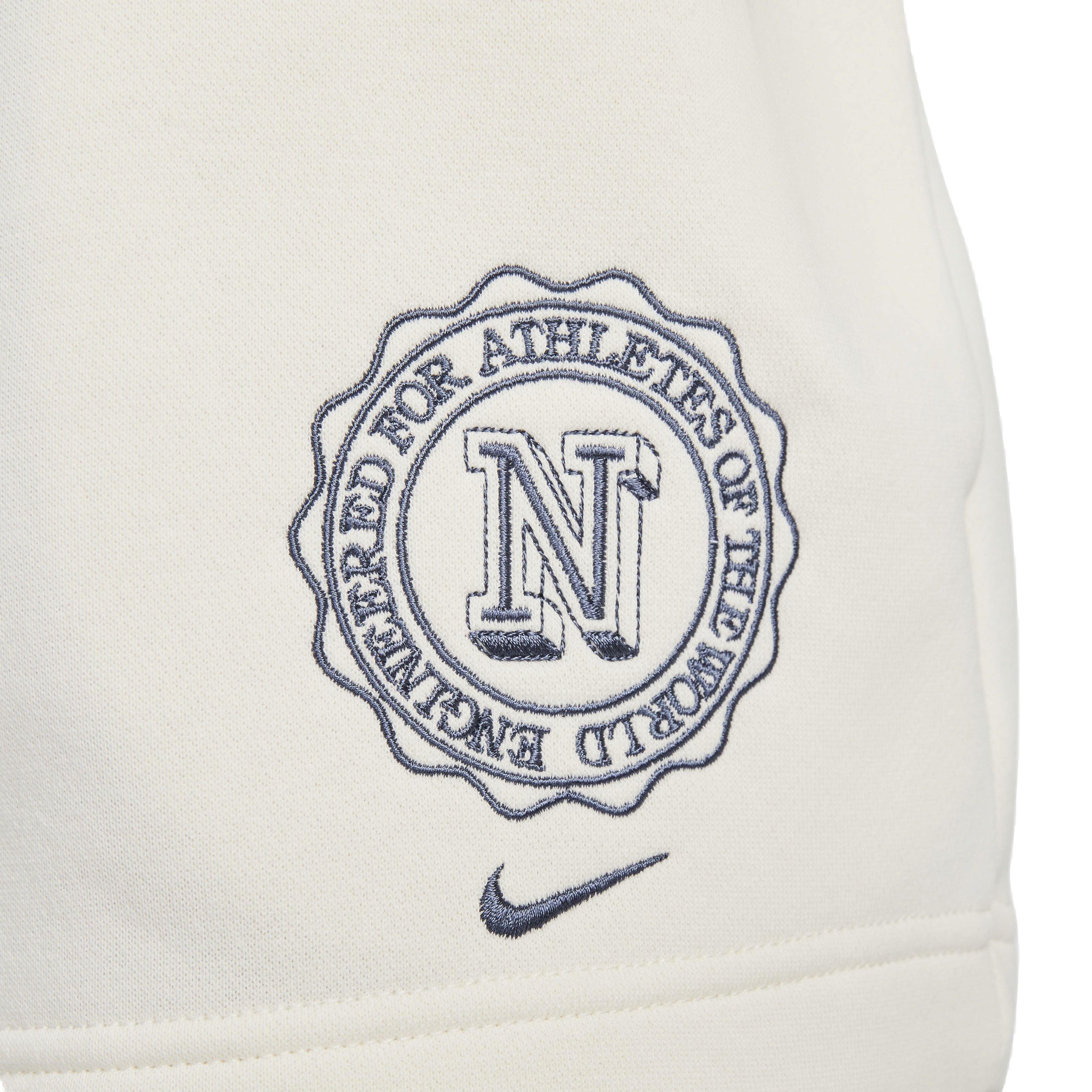 Nike Women's Sportswear High-Waisted Phoenix Fleece Campus Shorts - RED Thumbnail View 6