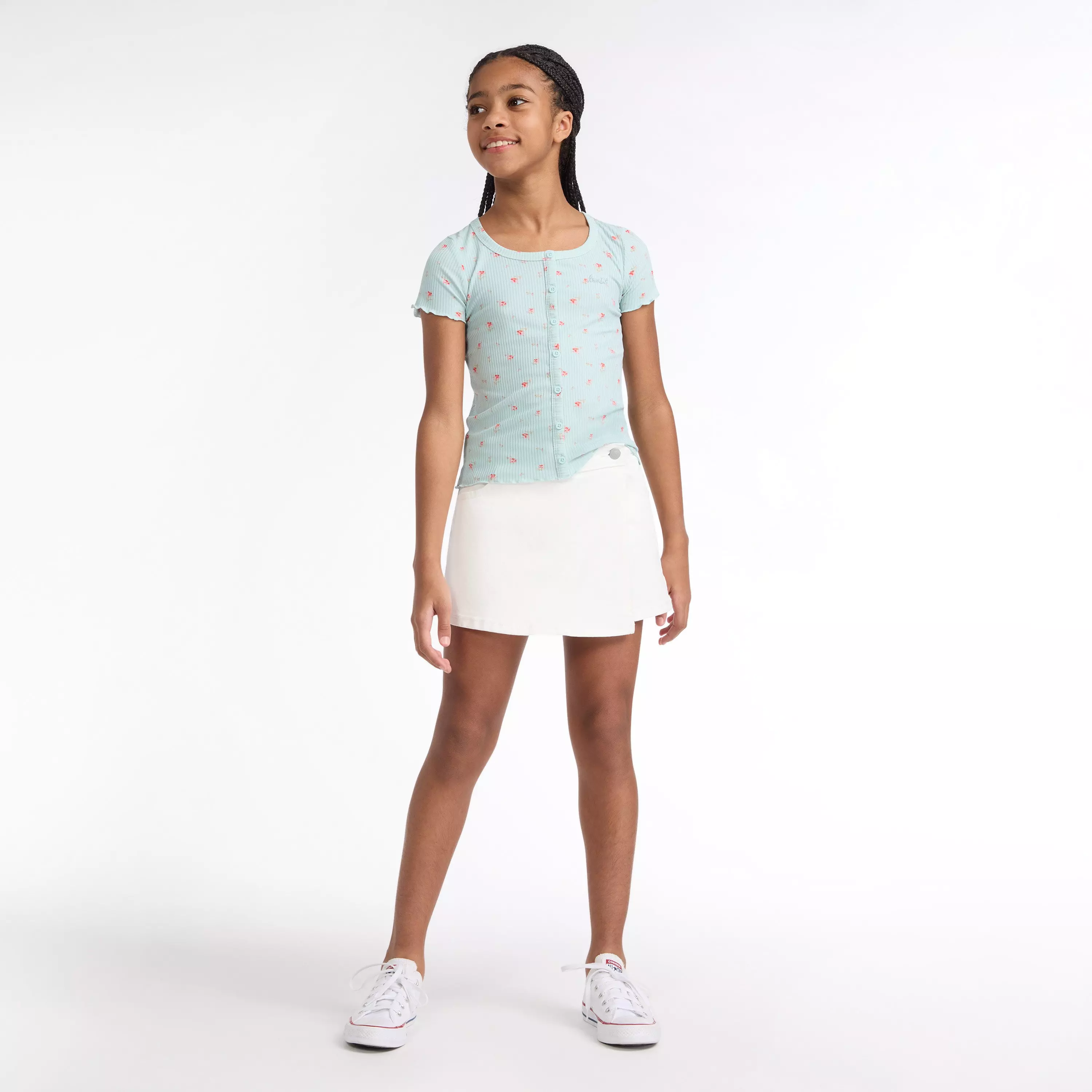Levi's Little Girls' Denim Skort - White - WHITE
