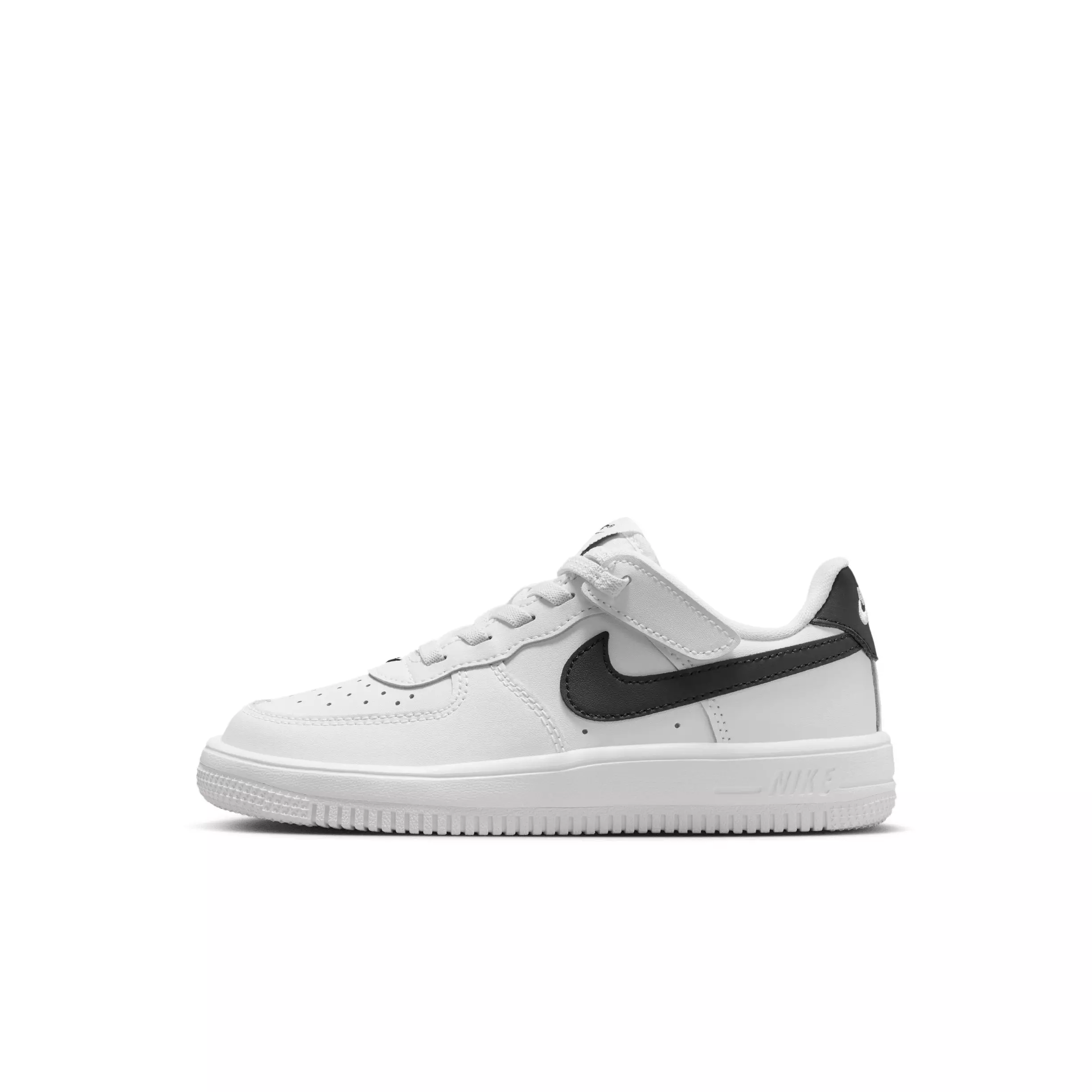 Nike Force 1 Low EasyOn "White/Black" Preschool Boys' Shoe - WHITE/BLACK