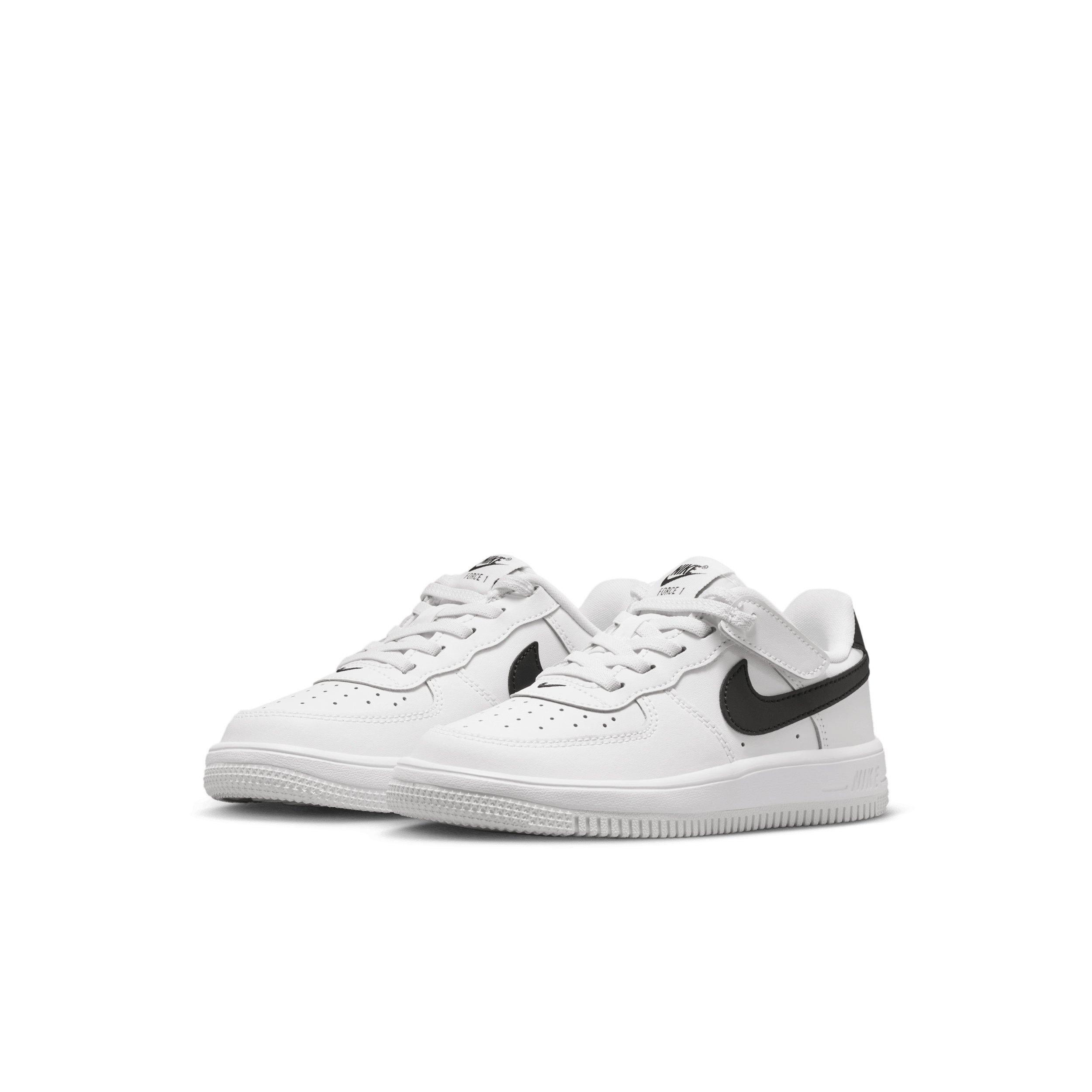Nike Force 1 Low EasyOn "White/Black" Preschool Boys' Shoe - WHITE/BLACK Thumbnail View 3