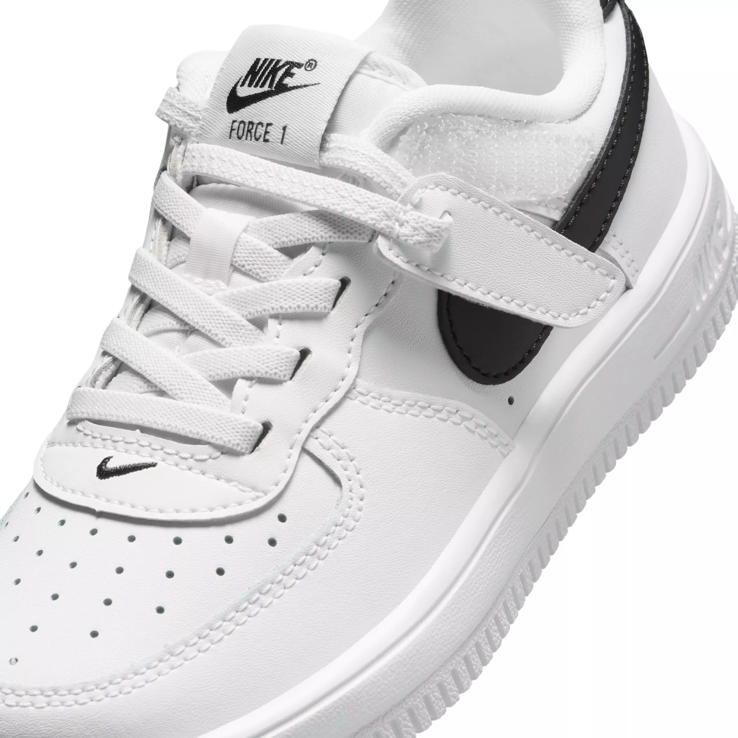 Nike Force 1 Low EasyOn "White/Black" Preschool Boys' Shoe - WHITE/BLACK