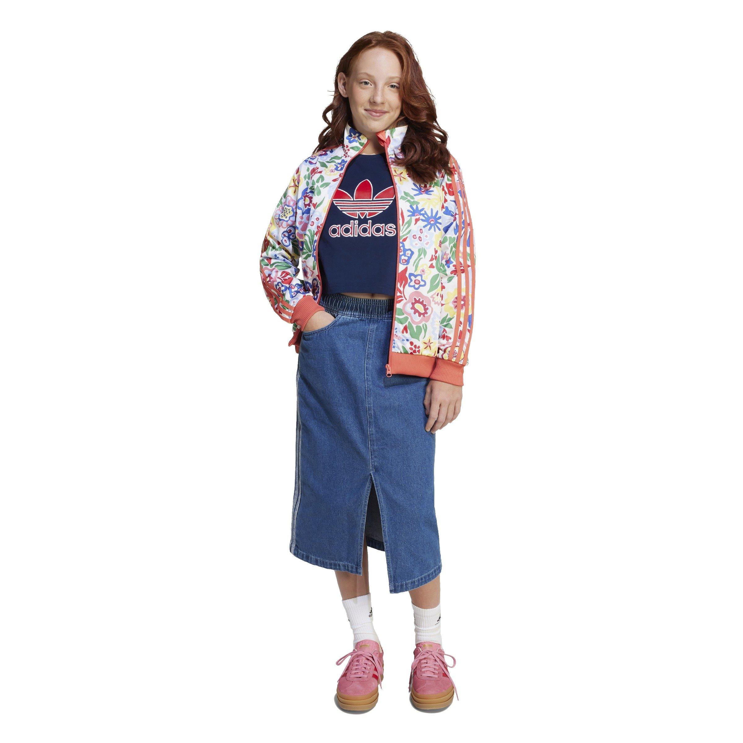 adidas Originals x Liberty London Firebird Track Big Kids' White/Multi Top