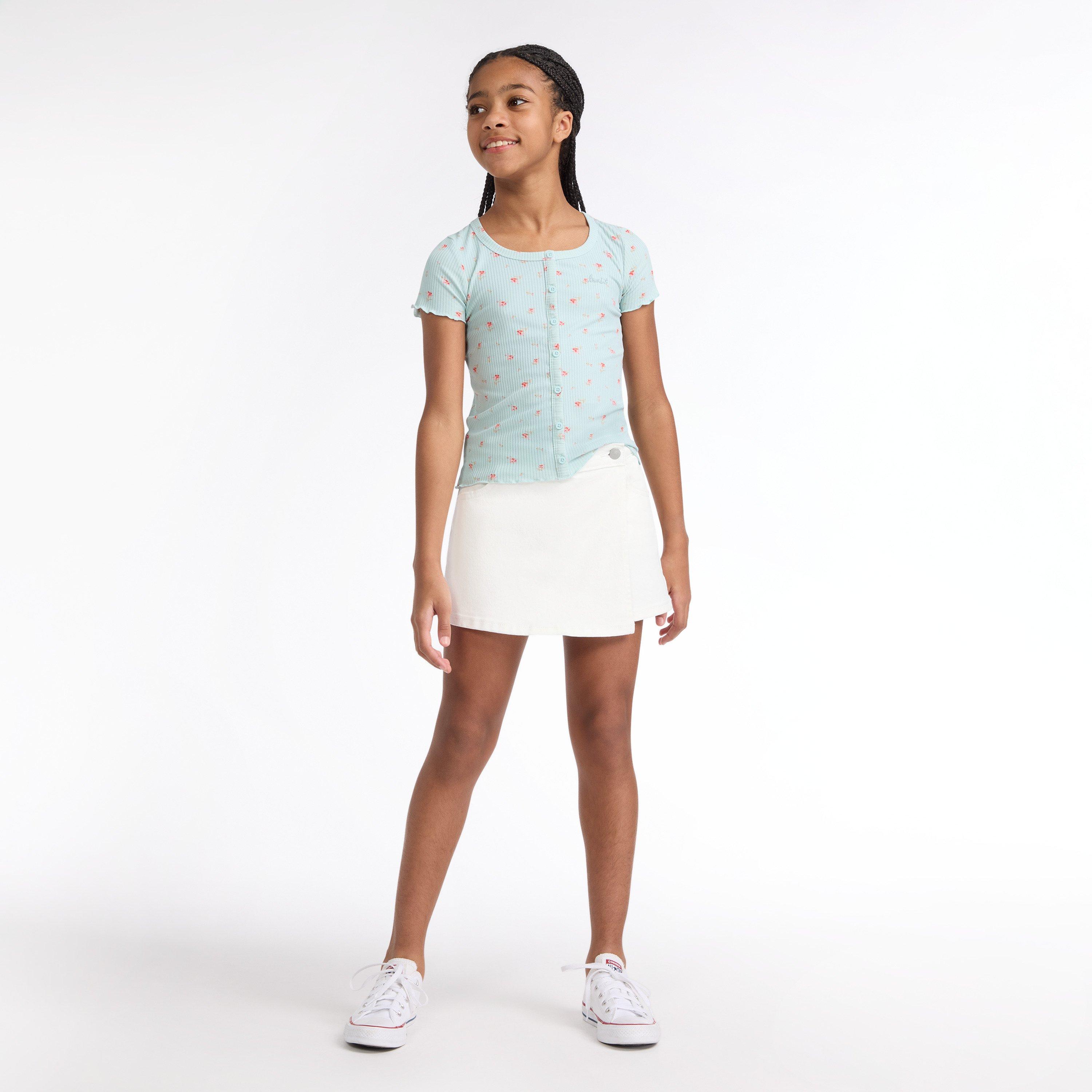 Levi's Big Girls' Denim Skort - White - WHITE Thumbnail View 8