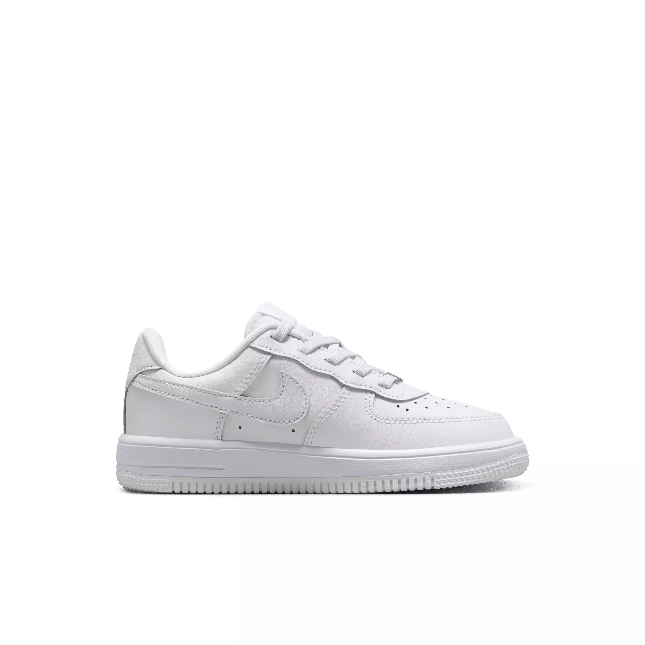 Nike Force 1 Low EasyOn "White/White/White" Preschool Boys' Shoe - WHITE/WHITE/WHITE