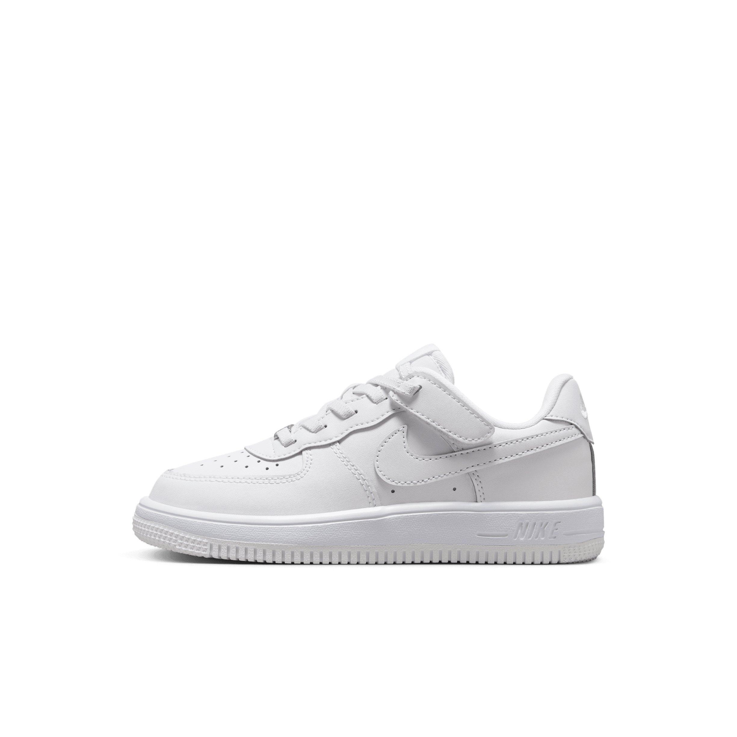 Nike Force 1 Low EasyOn "White/White/White" Preschool Boys' Shoe - WHITE/WHITE/WHITE Thumbnail View 2