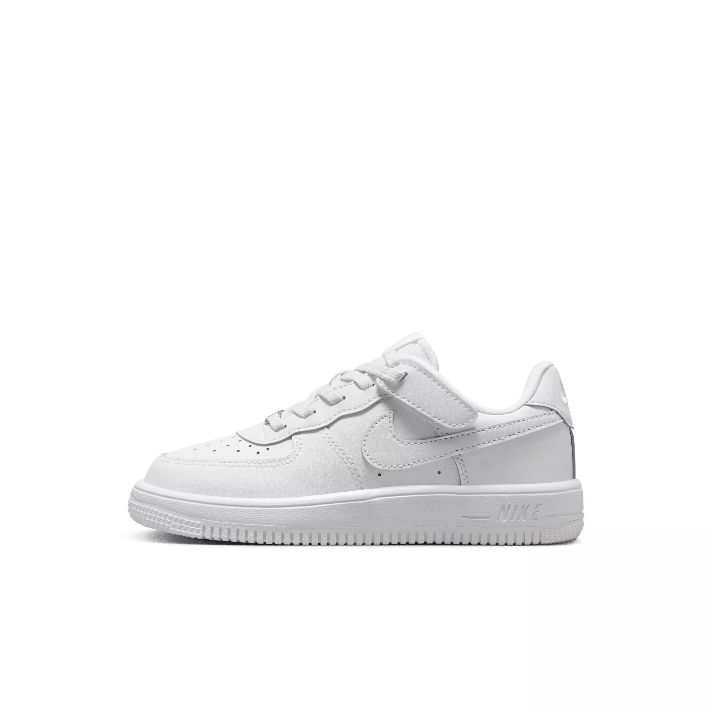 Nike Force 1 Low EasyOn "White/White/White" Preschool Boys' Shoe - WHITE/WHITE/WHITE