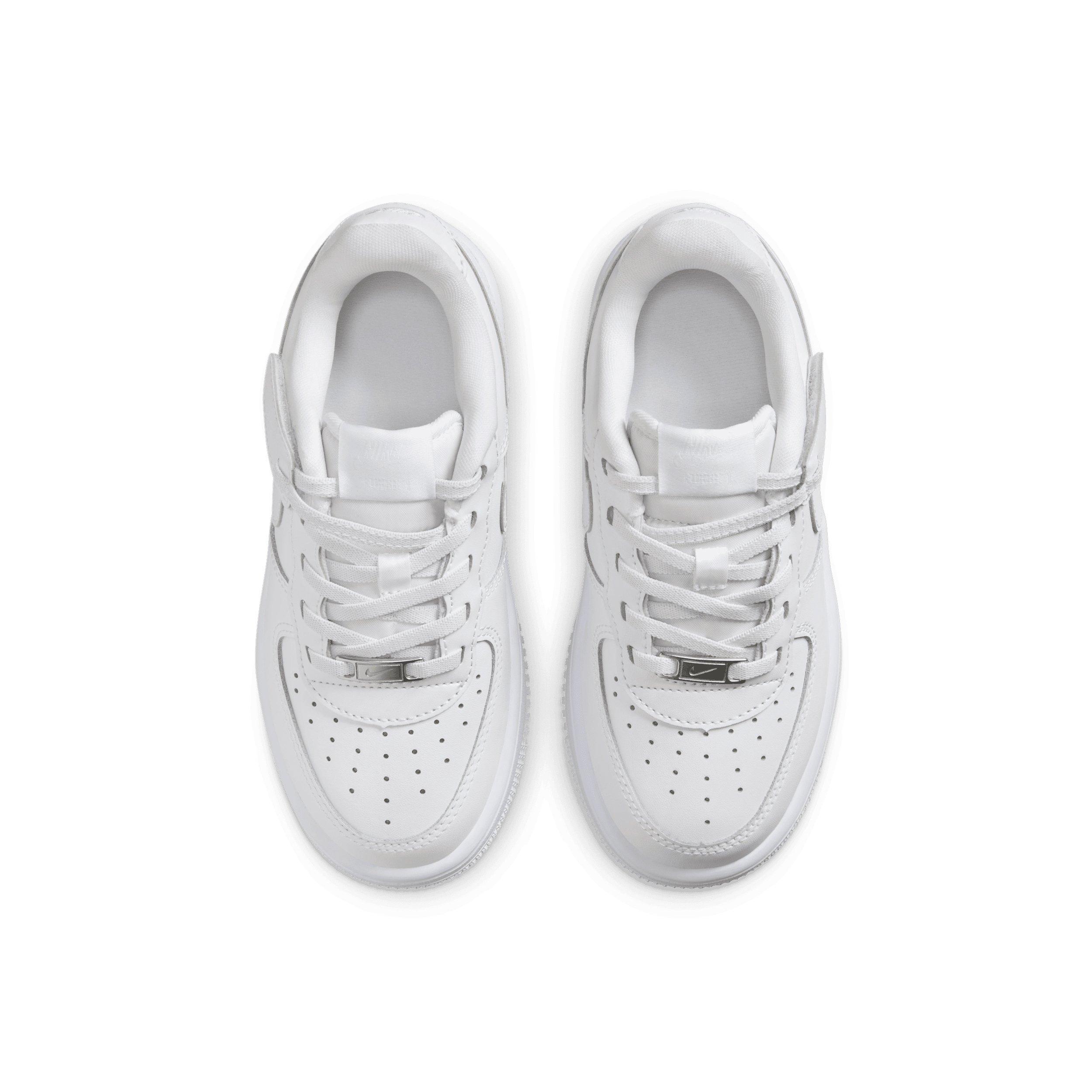 Nike Force 1 Low EasyOn "White/White/White" Preschool Boys' Shoe - WHITE/WHITE/WHITE Thumbnail View 4