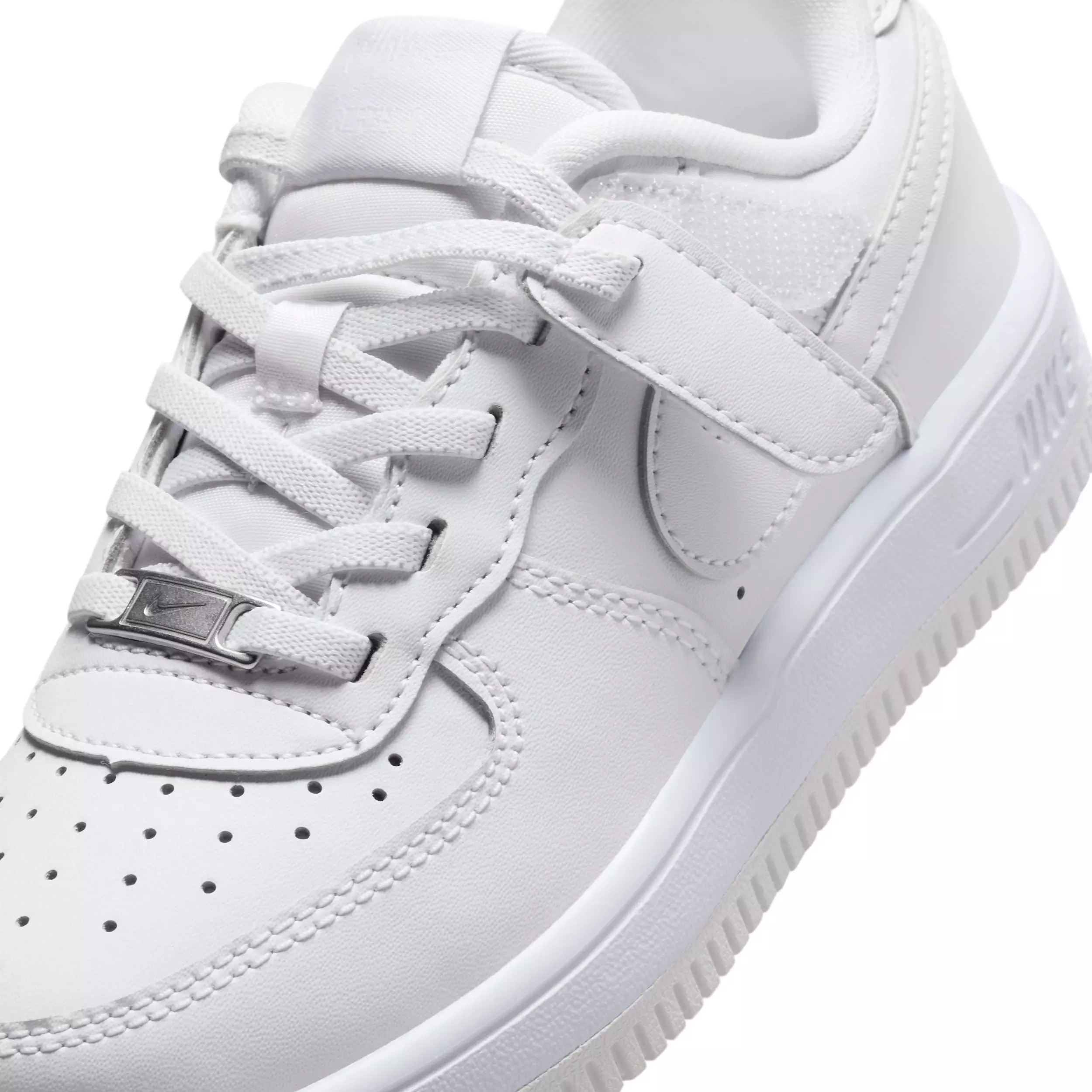 Nike Force 1 Low EasyOn "White/White/White" Preschool Boys' Shoe - WHITE/WHITE/WHITE