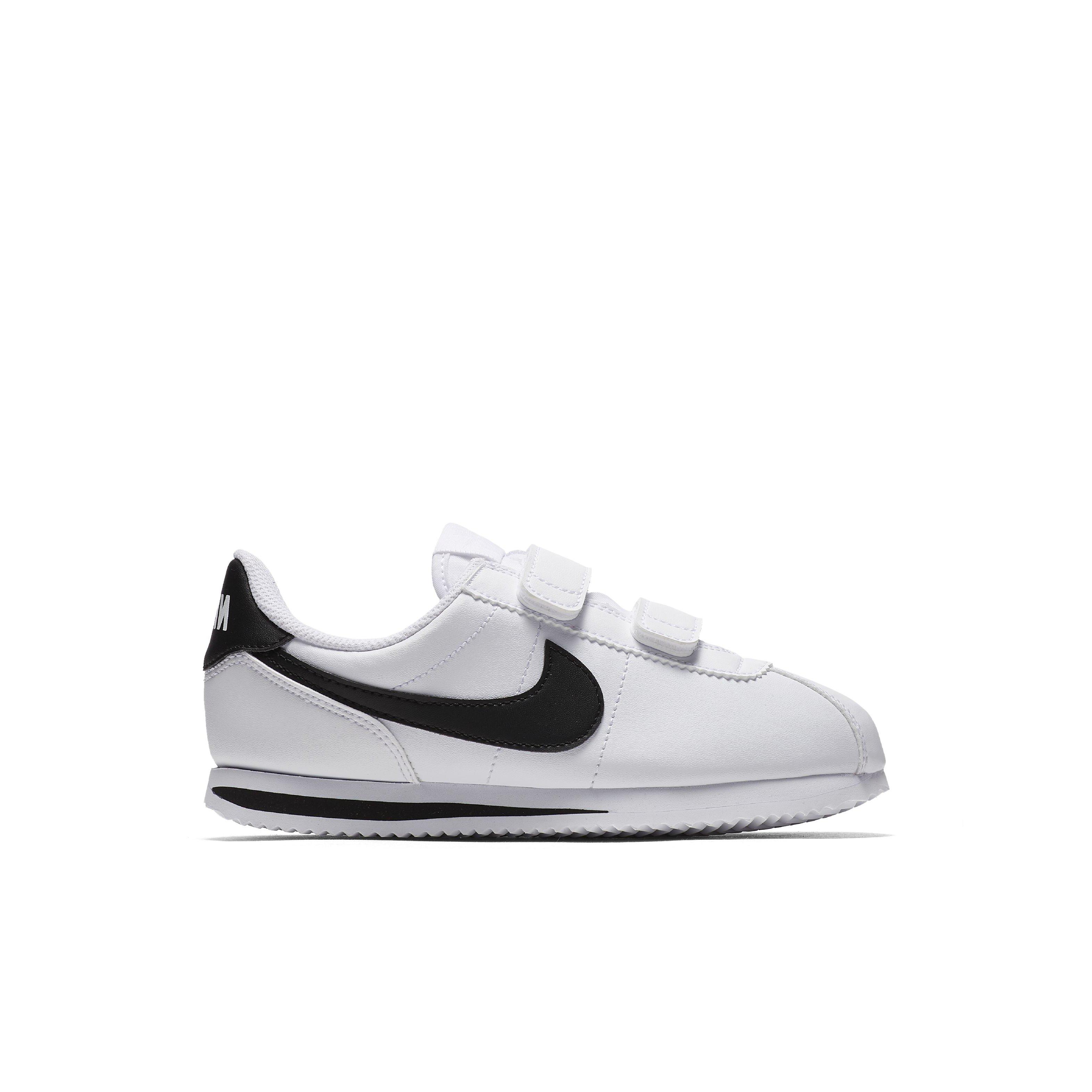 Nike Cortez Basic SL "White/Black" Preschool Boys' Shoe - WHITE/BLACK Thumbnail View 1