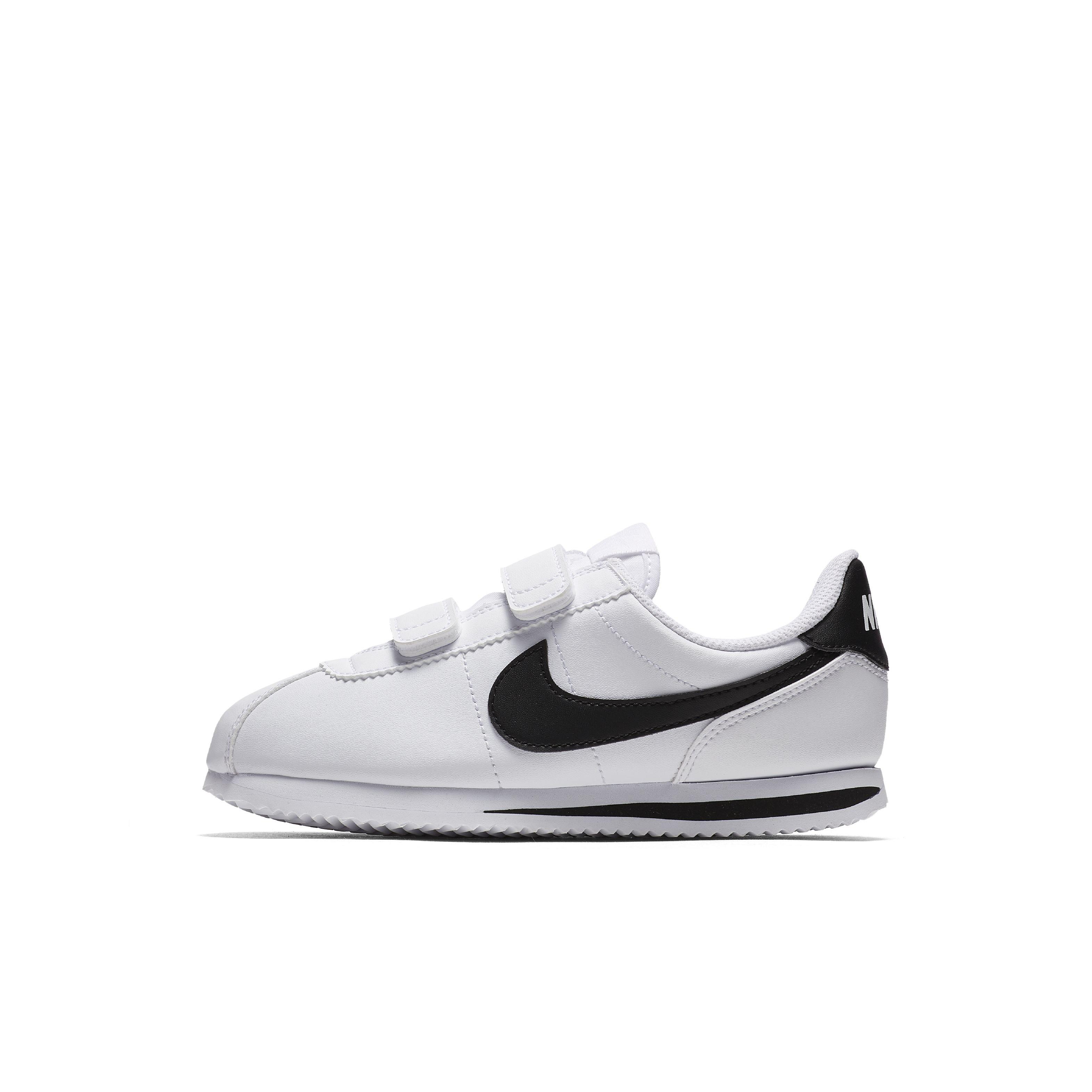 Nike Cortez Basic SL "White/Black" Preschool Boys' Shoe - WHITE/BLACK Thumbnail View 2