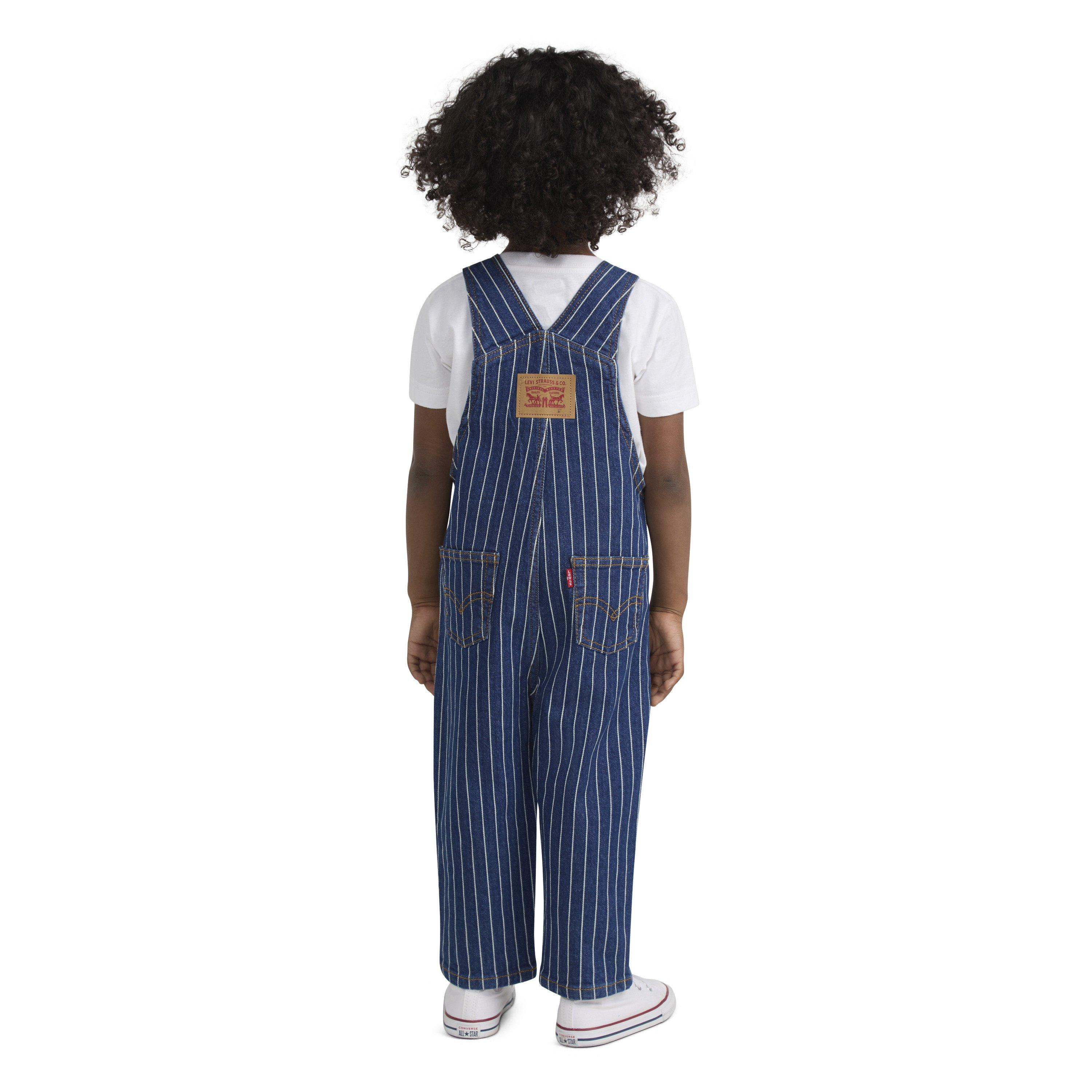 Levi's Herringbone Toddler Girls' Dark Wash Denim Overalls