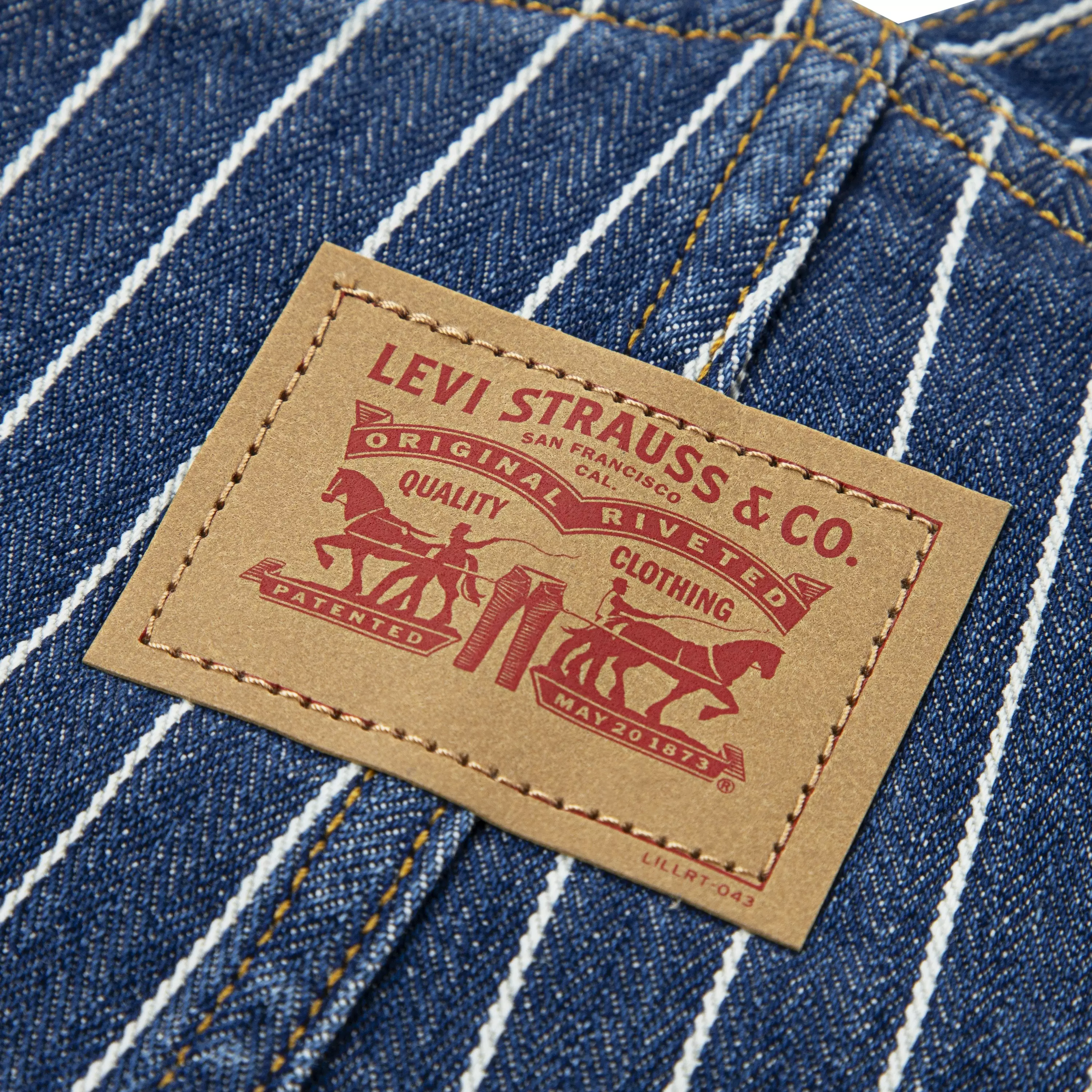 Levi's Toddler Girls' Herringbone Dark Wash Denim Overalls - DARK BLUE