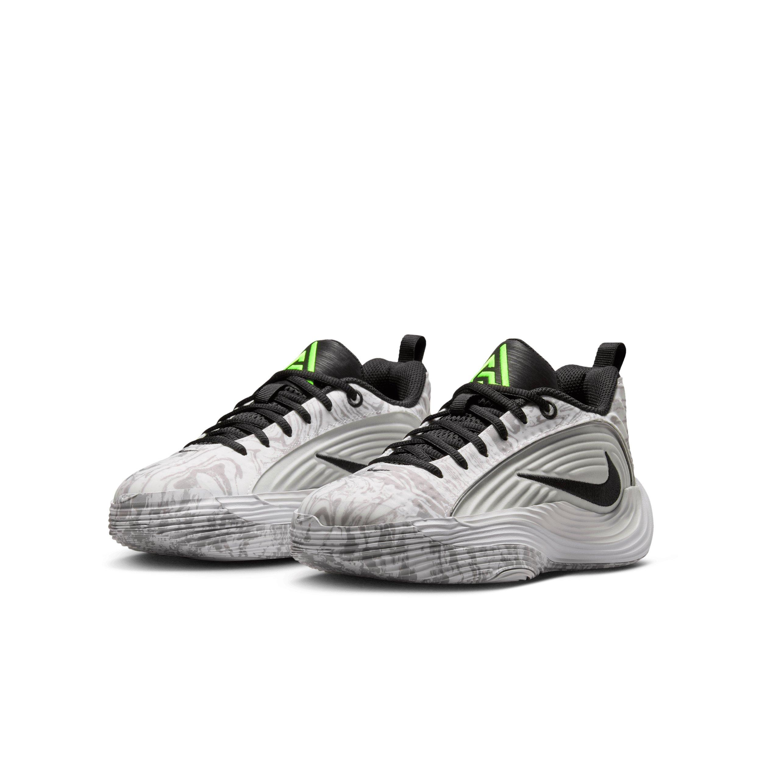 Nike Giannis Immortality 5 "White/Off White/Light Grey/Silver" Grade School Boys' Basketball Shoe - WHITE/OFF WHITE/LT GREY/SILVER